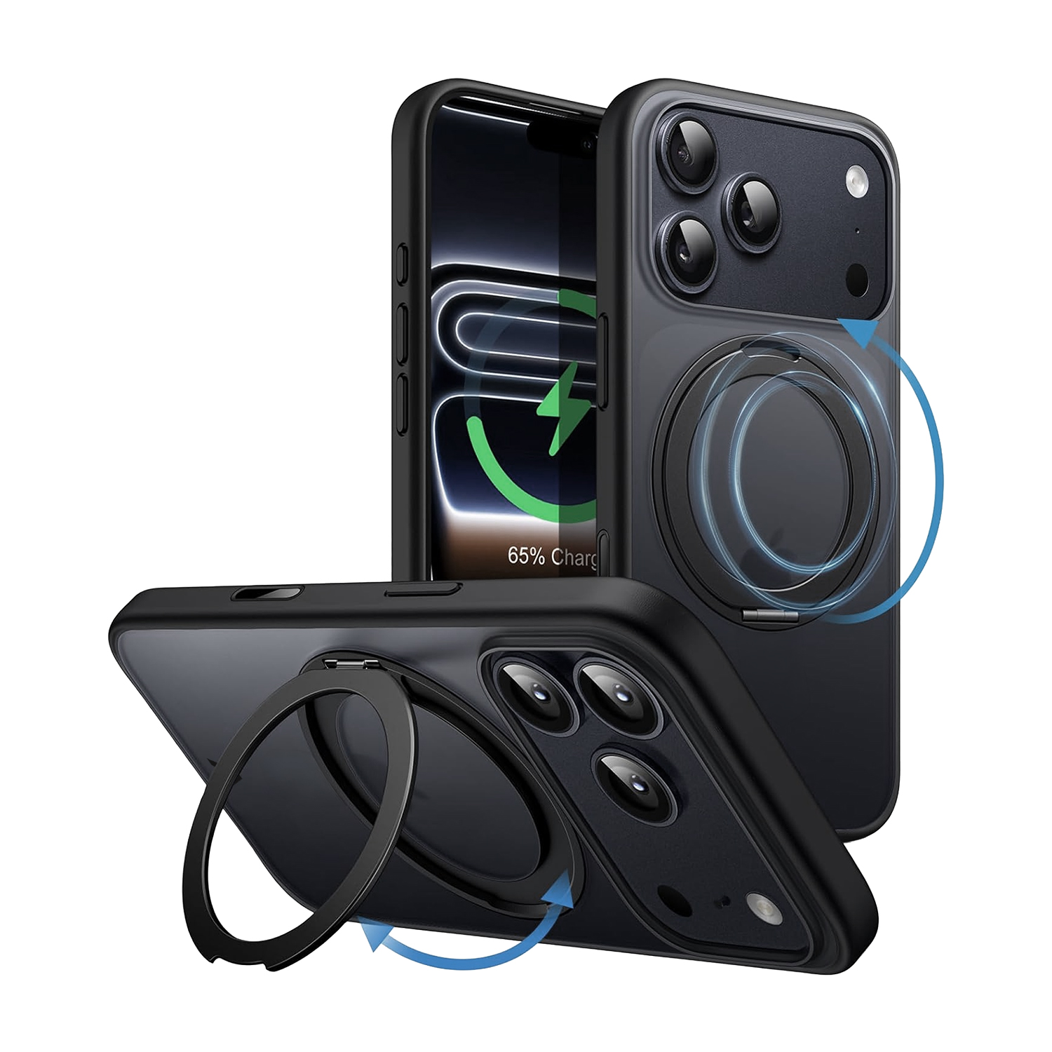 alkaya. | LUCID 360 FlexStand Case kompatibel mit Magsafe schwarz, iPhone 18 Pro Max/17 Pro Max