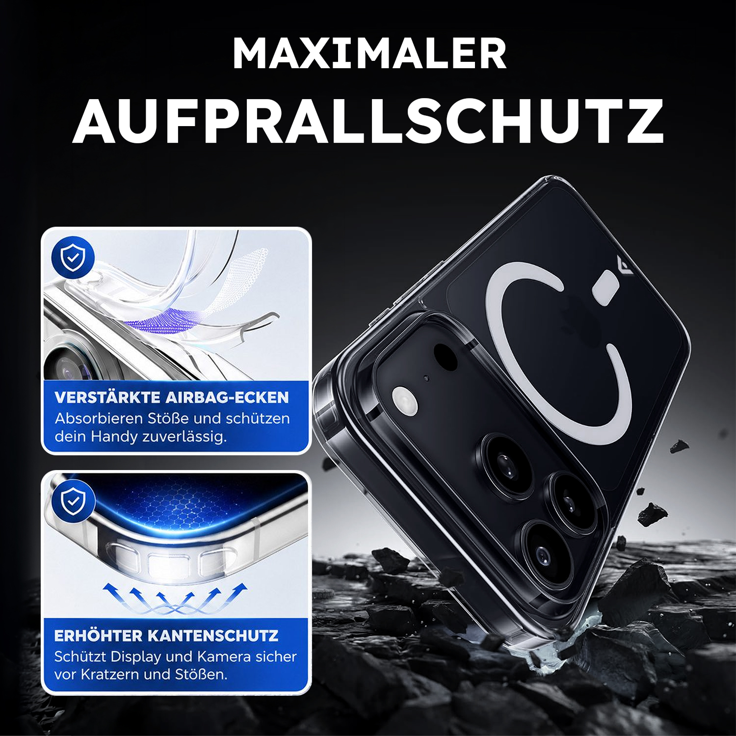 alkaya. | LUCID Clear Case kompatibel mit Magsafe transparent, iPhone 18 Pro Max/17 Pro Max