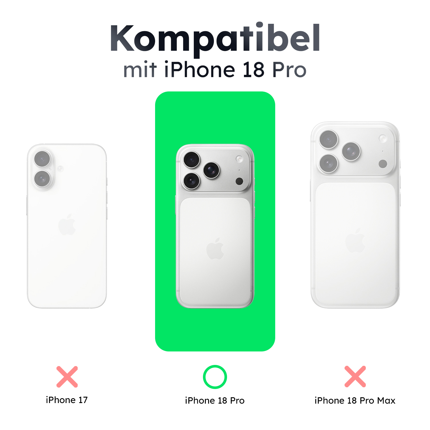 alkaya. | 2 In 1 A Shield | Displayschutzglas + Kamerasschutzglas privacy, iPhone 18 Pro