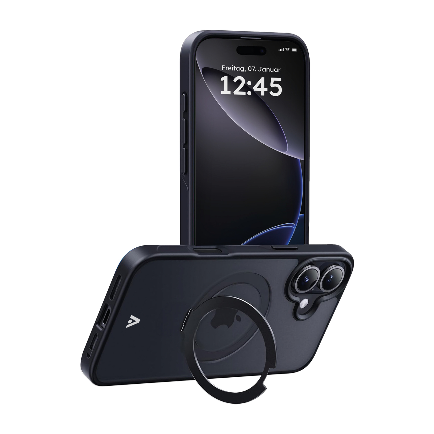alkaya. | LUCID 360 FlexStand Case kompatibel mit Magsafe schwarz, iPhone 16