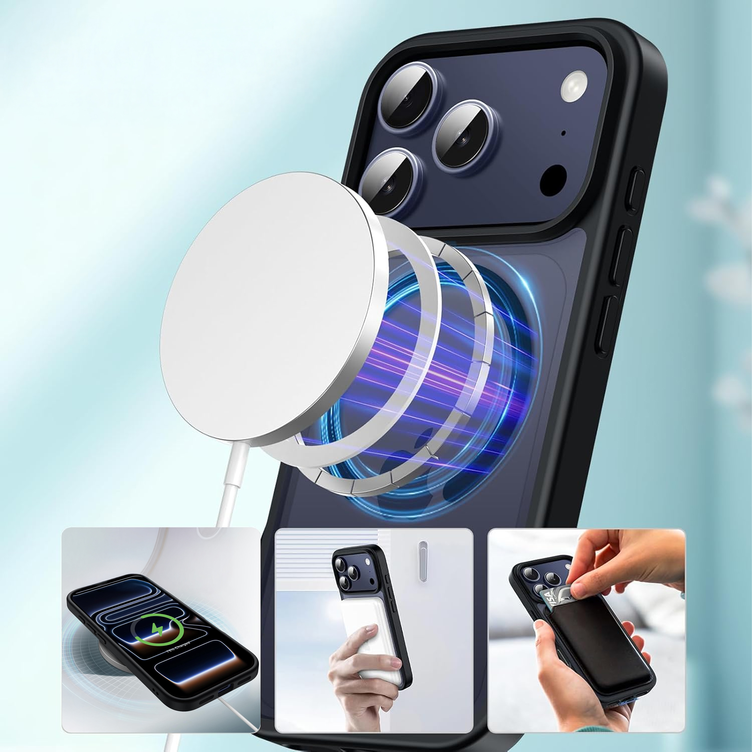 alkaya. | LUCID Protect Case kompatibel mit Magsafe schwarz, iPhone 17 Pro Max