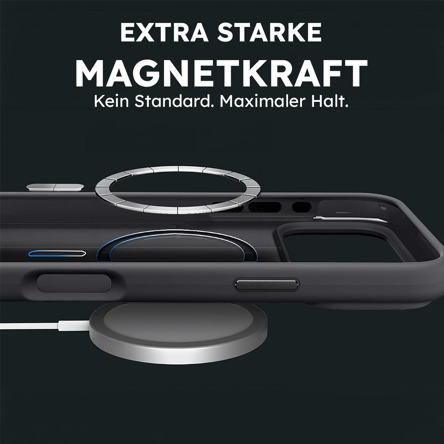 alkaya. | LUCID Silikon Case kompatibel mit Magsafe schwarz, iPhone 17 Pro/18 Pro