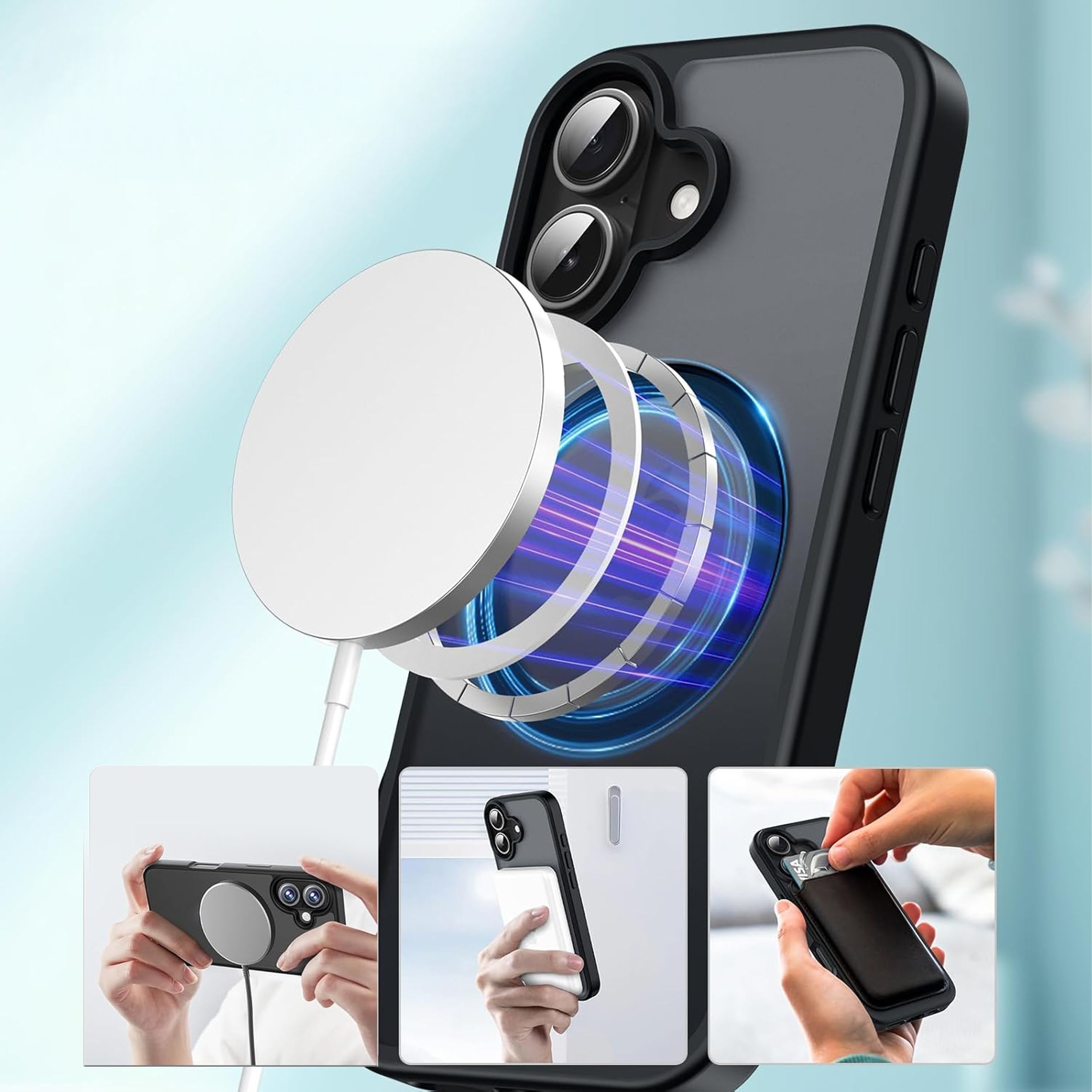 alkaya. | LUCID Protect Case kompatibel mit Magsafe schwarz, iPhone 17