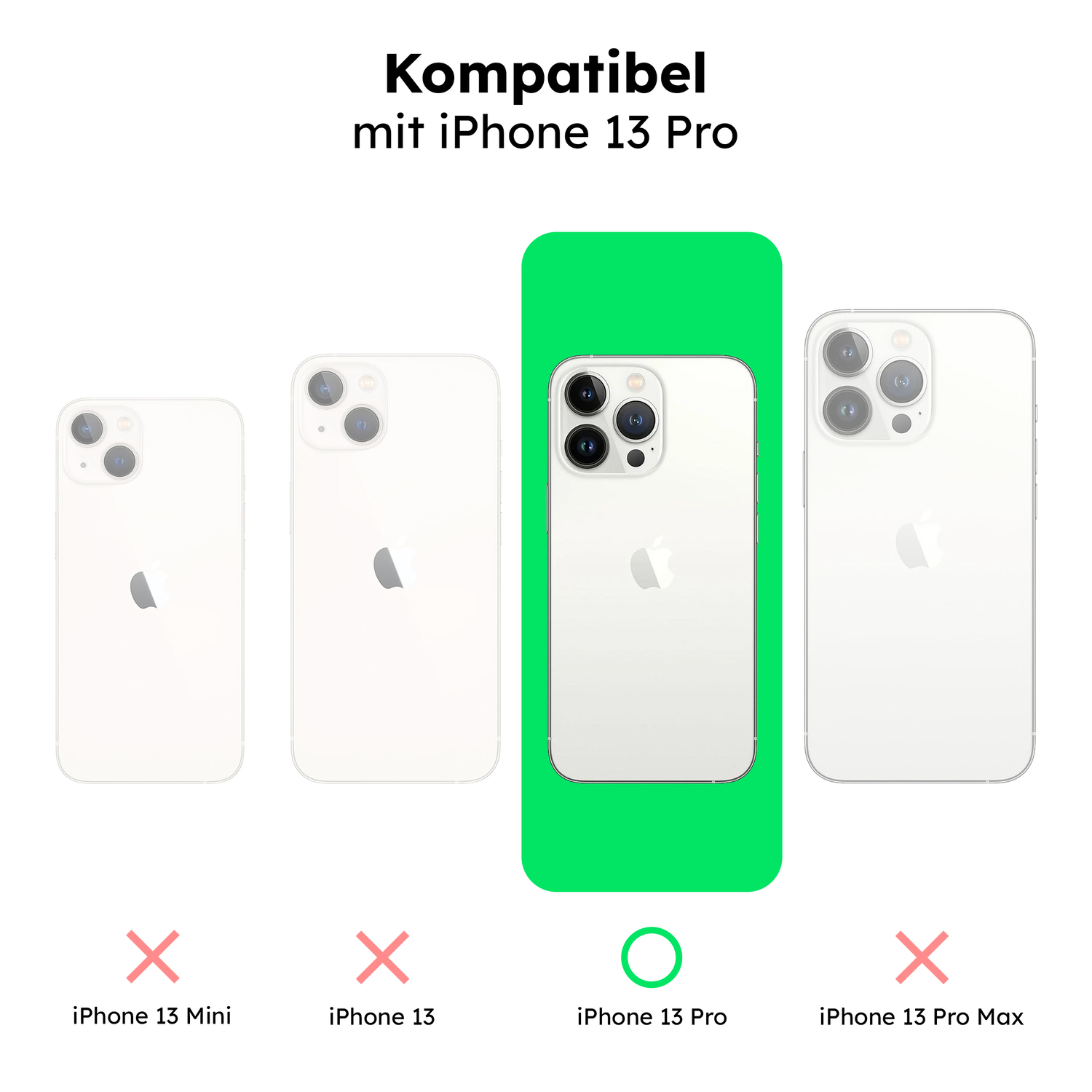 alkaya. | LUCID Silikon Case kompatibel mit Magsafe schwarz, iPhone 13 Pro