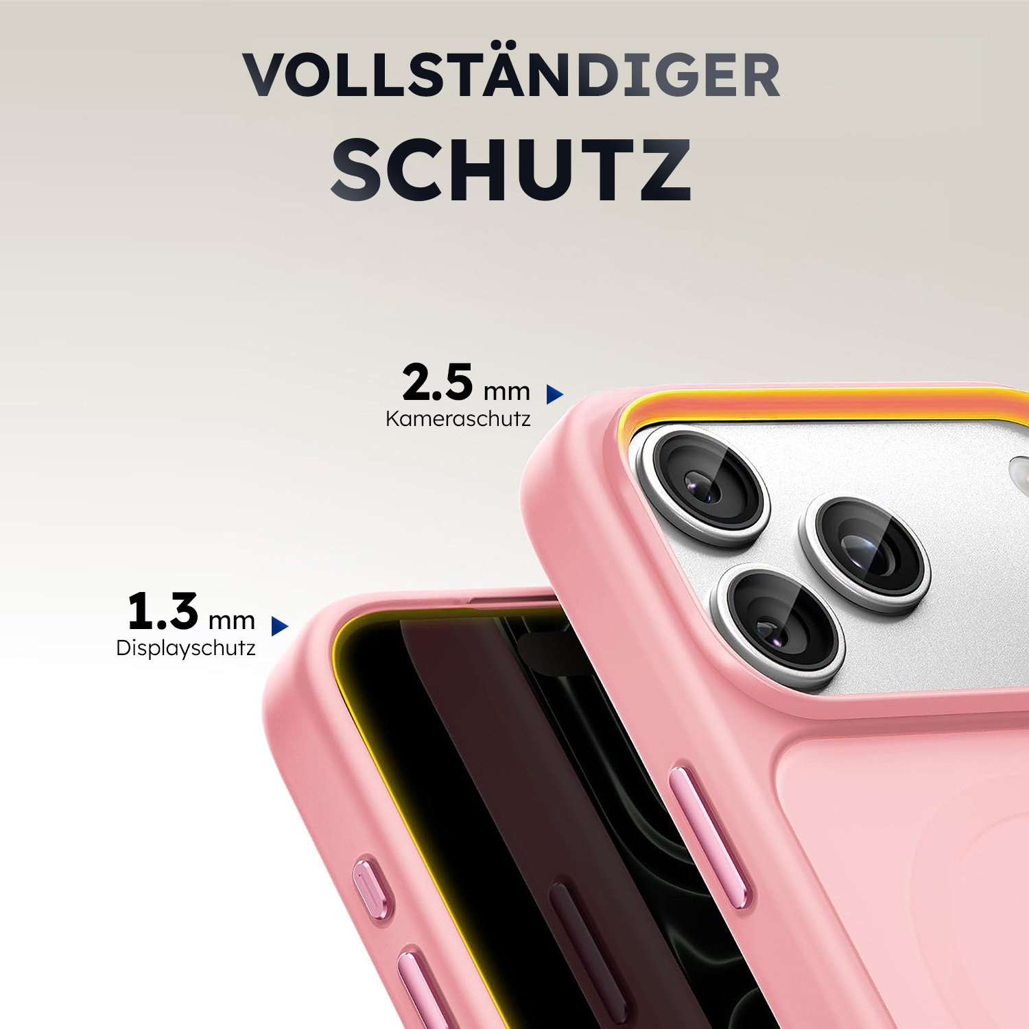 alkaya. | LUCID FROSTED Case kompatibel mit Magsafe pink, iPhone 17Pro/18 Pro