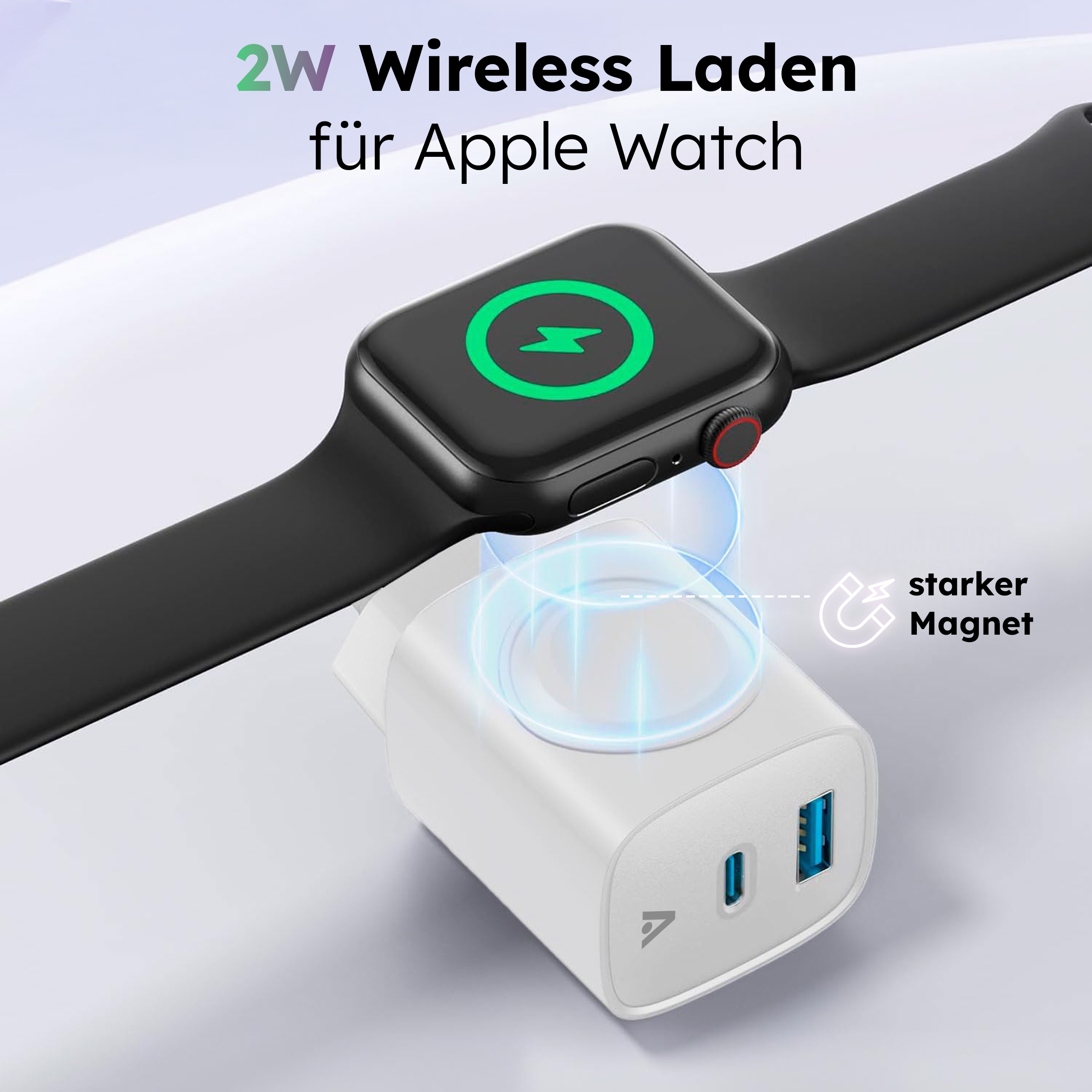 alkaya. | Nexus 3in1 Charger | 22W. GaNTechnology Dual Port White