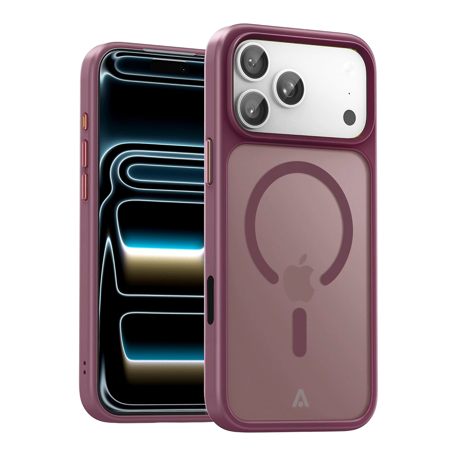 alkaya. | LUCID FROSTED Case kompatibel mit Magsafe dark cherry, iPhone 17 Pro Max/18 Pro Max