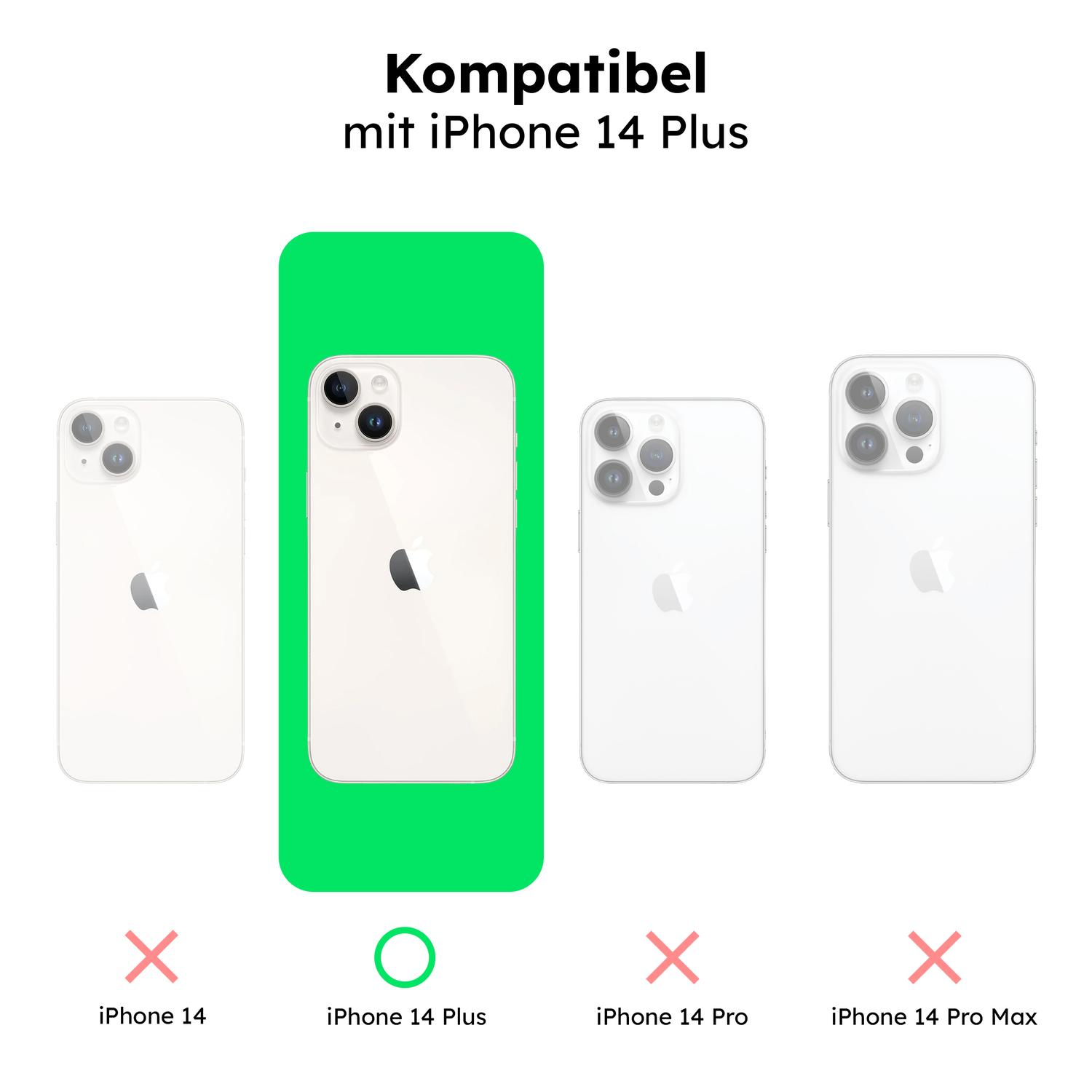 alkaya. | LUCID Silikon Case kompatibel mit Magsafe schwarz, iPhone 14 Plus