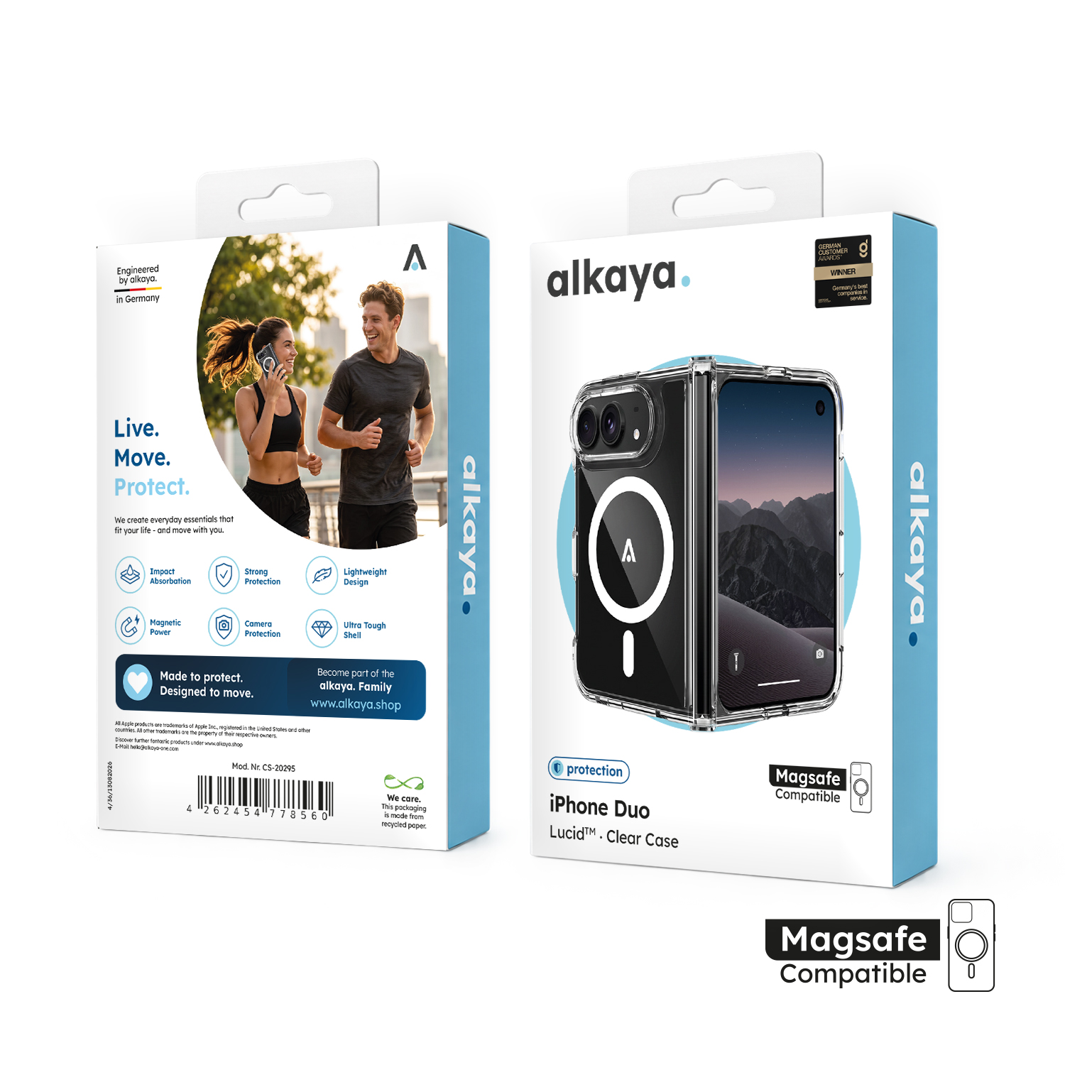 alkaya. | LUCID Clear Case kompatibel mit Magsafe transparent, iPhone Duo