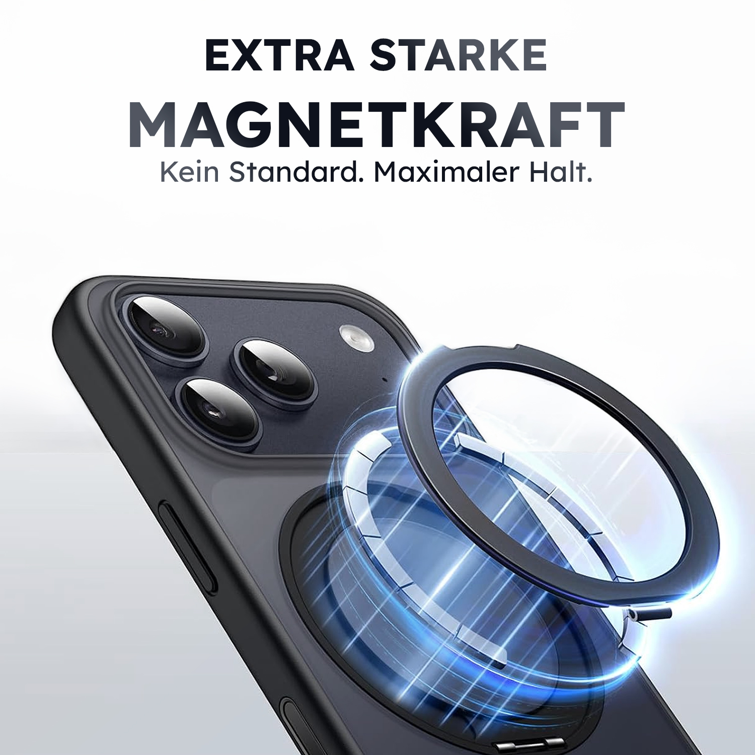 alkaya. | LUCID 360 FlexStand Case kompatibel mit Magsafe schwarz, iPhone 18 Pro Max/17 Pro Max