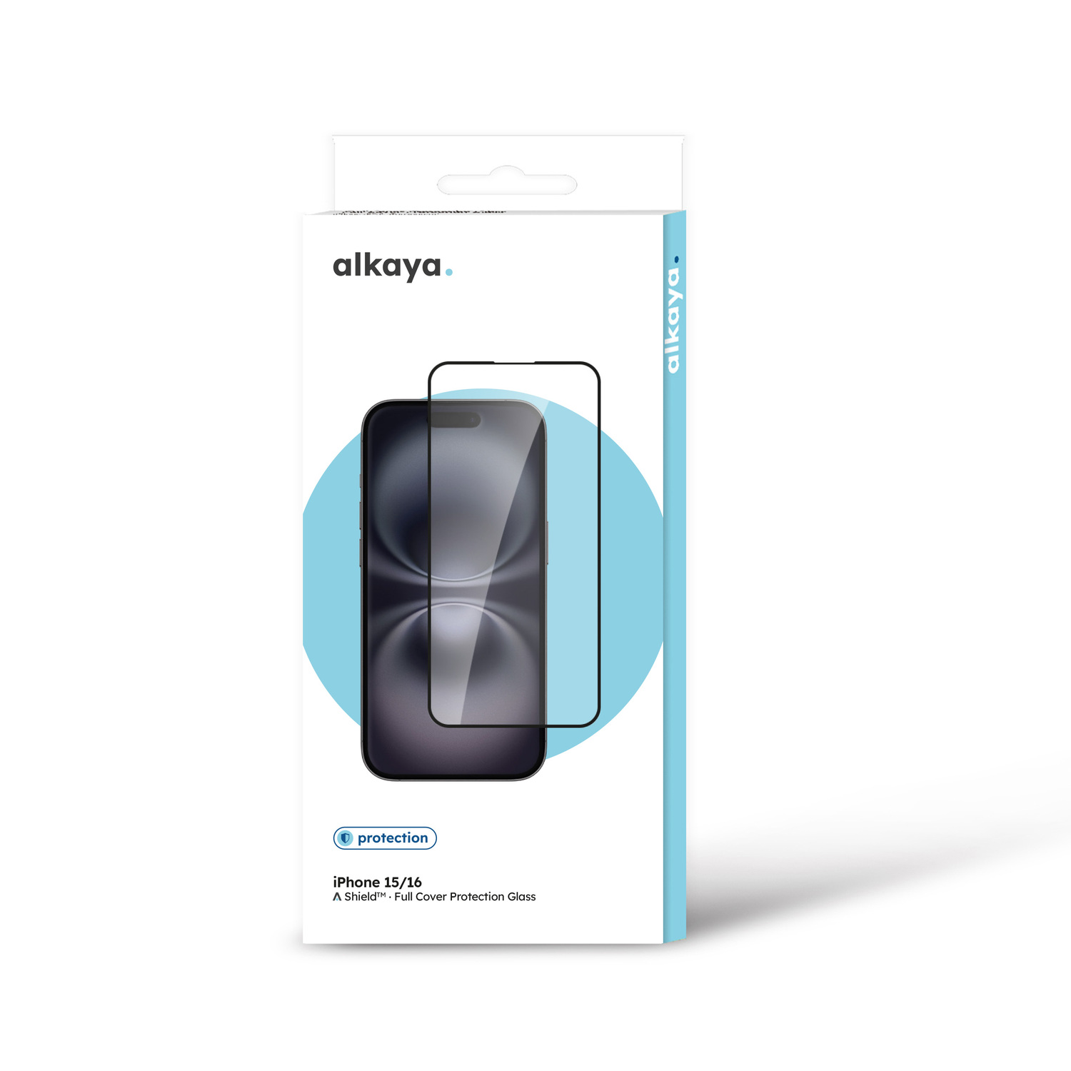 alkaya. | A Shield | Displayschutzglas | 3D Full Cover transparent, iPhone 15 / 16