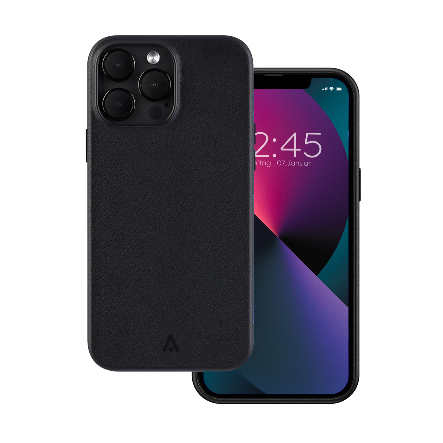 alkaya. | LUCID Pu Leather Case kompatibel mit Magsafe schwarz, iPhone 14 Pro