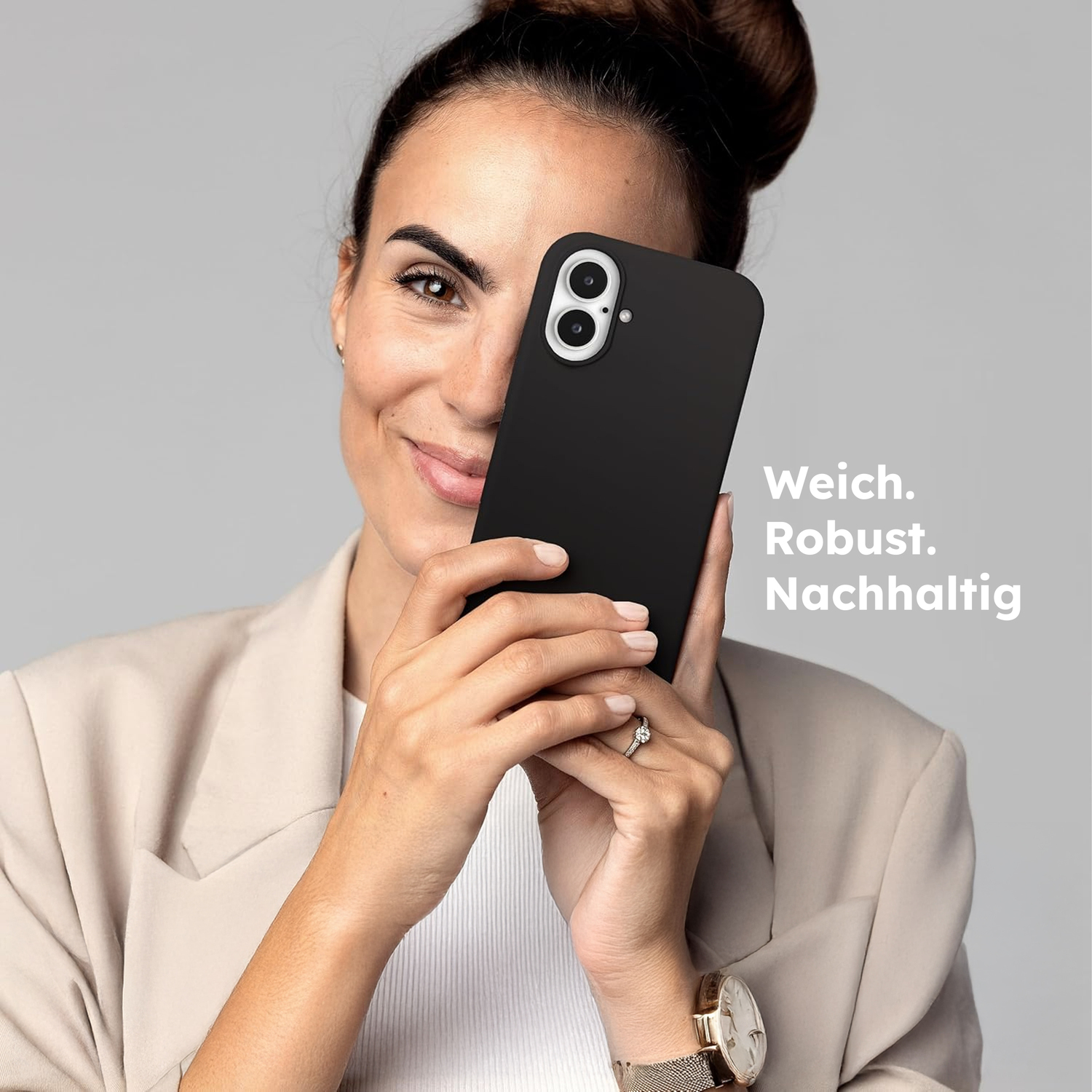 alkaya. | LUCID Silikon Case kompatibel mit Magsafe schwarz, iPhone 16 Plus