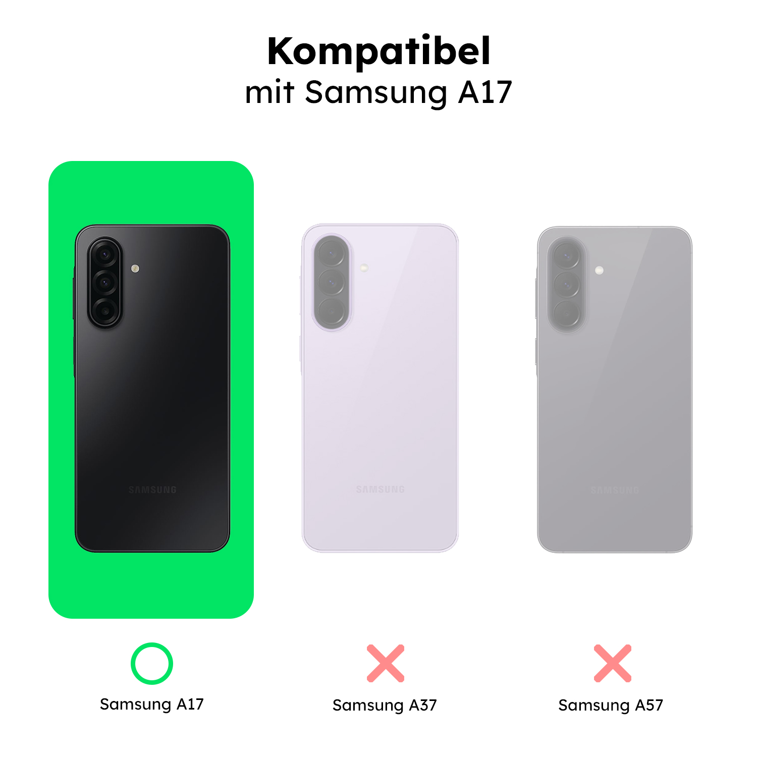 alkaya.| FROSTED Case Kompatibel mit MagSafe, Samsung A17 Pink