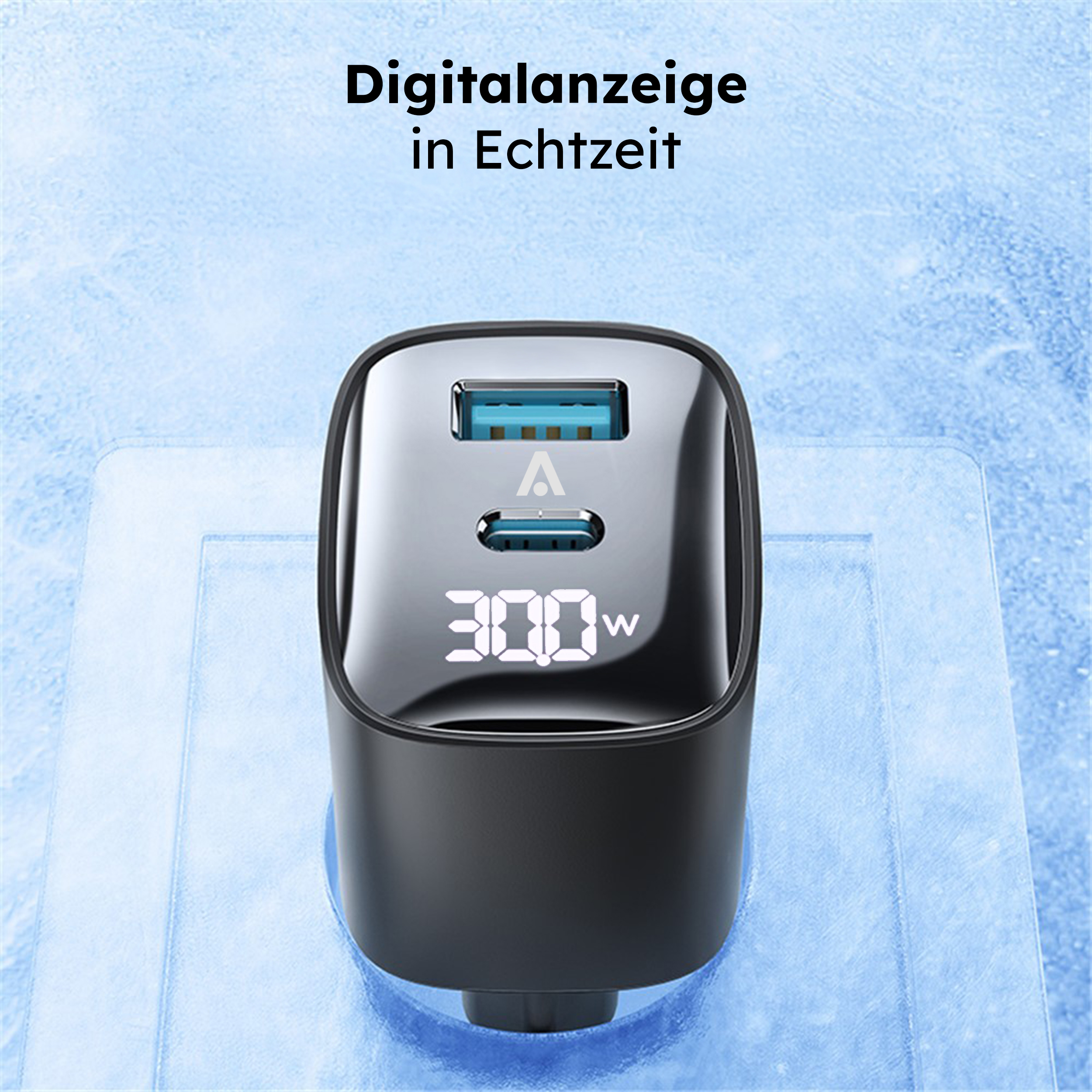 alkaya. | Nexus Charger | 30W. GaNTechnology Digital Display. Black