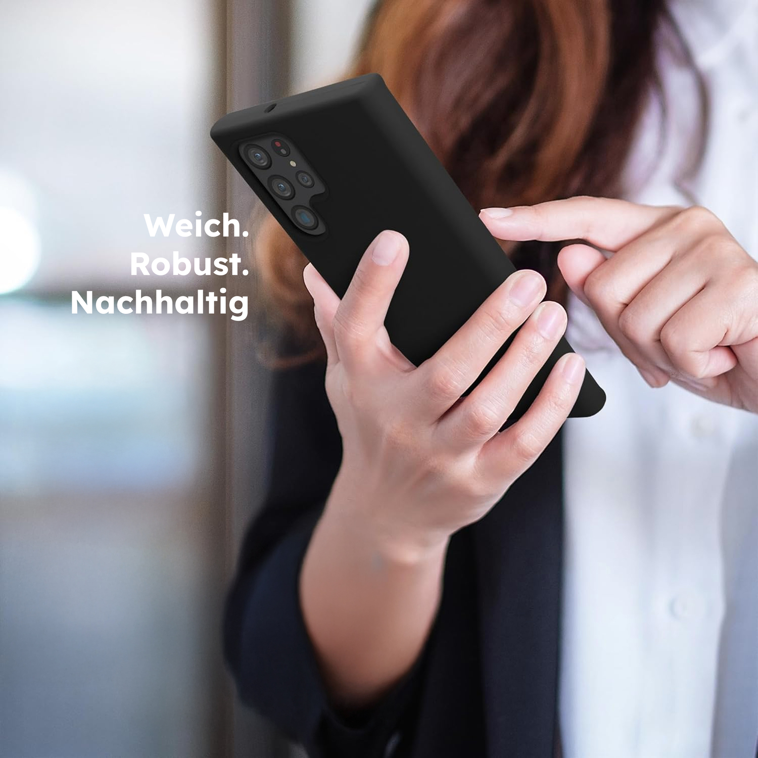 alkaya. | LUCID Silikon Case kompatibel mit Magsafe schwarz, Samsung S24 Ultra