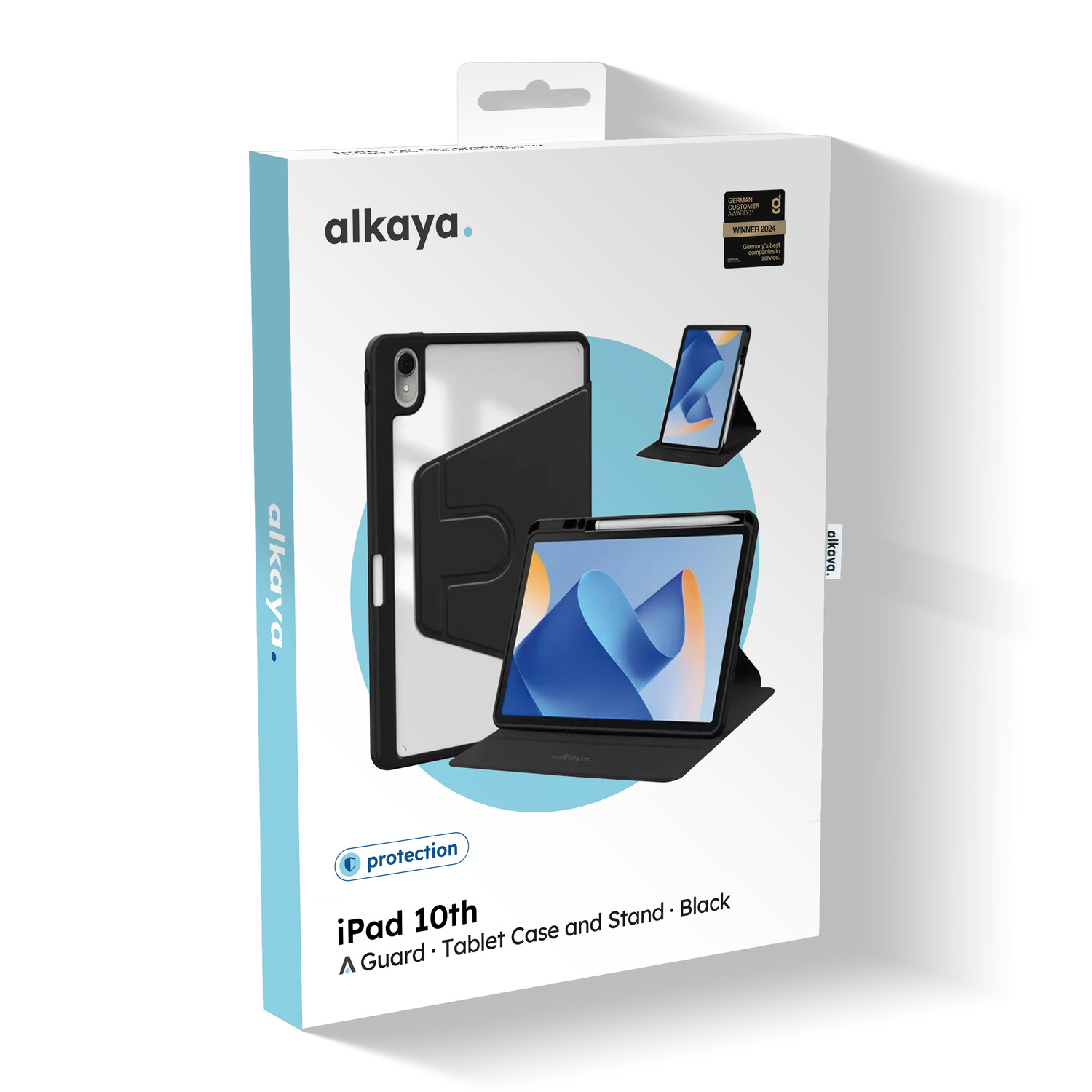 alkaya. | LUCID iPad Schutzhülle 360 FlexStand Case schwarz, iPad series 10/11