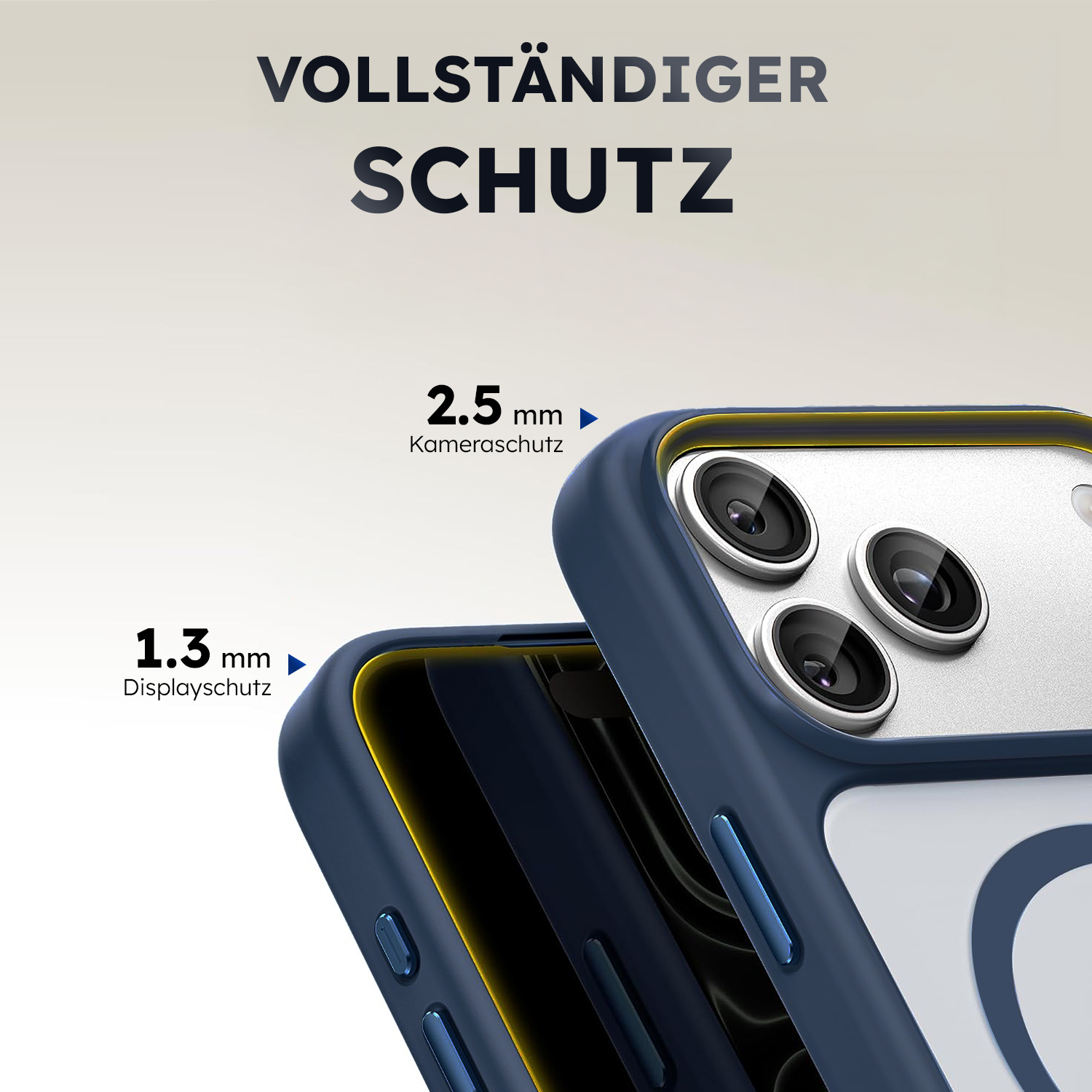 alkaya. | LUCID FROSTED Case kompatibel mit Magsafe blau, iPhone 17 Pro/18 Pro