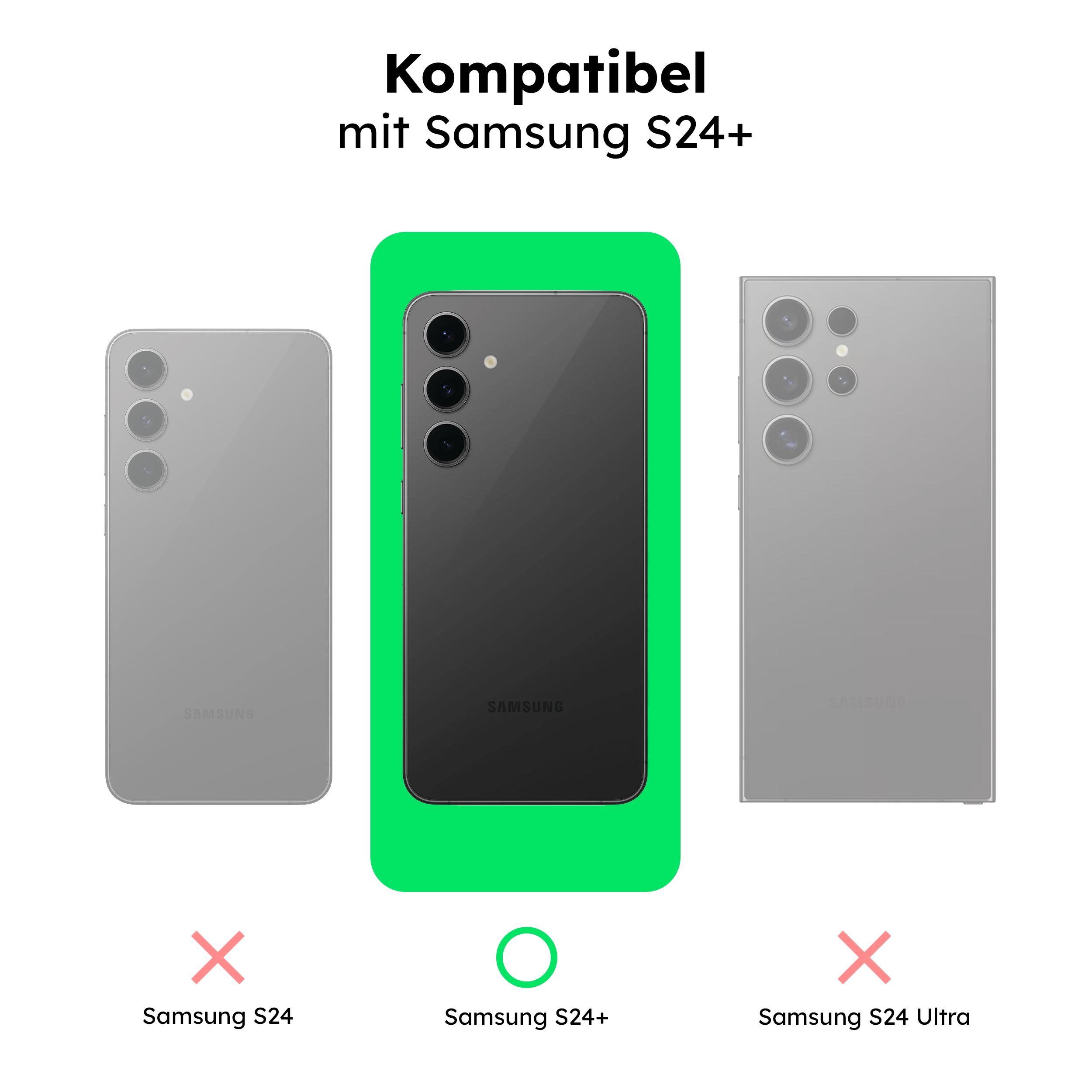 alkaya. | LUCID Silikon Case kompatibel mit Magsafe schwarz, Samsung S24+