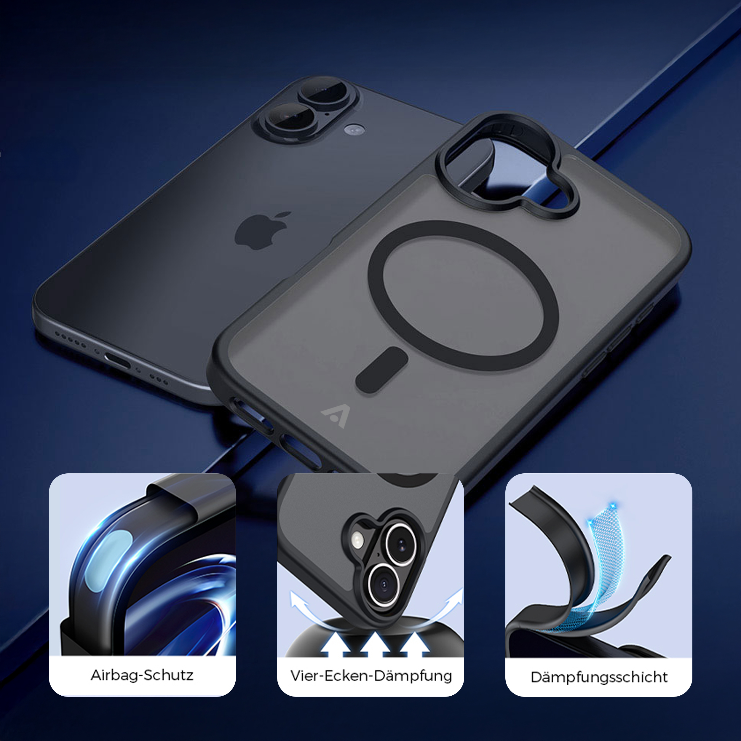 alkaya. | LUCID Protect Case kompatibel mit Magsafe schwarz, iPhone 17