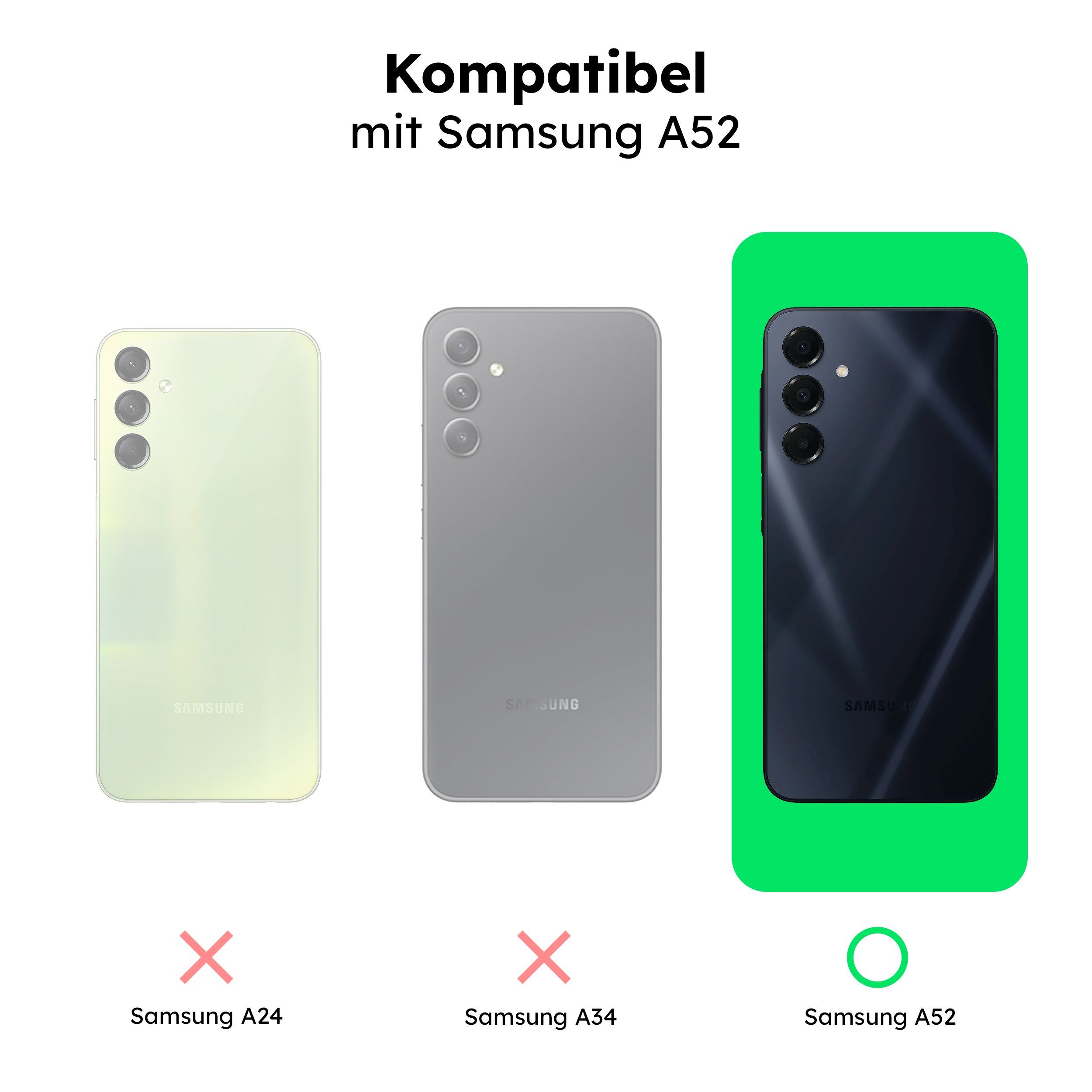 alkaya. | LUCID Silikon Case schwarz, Samsung A52