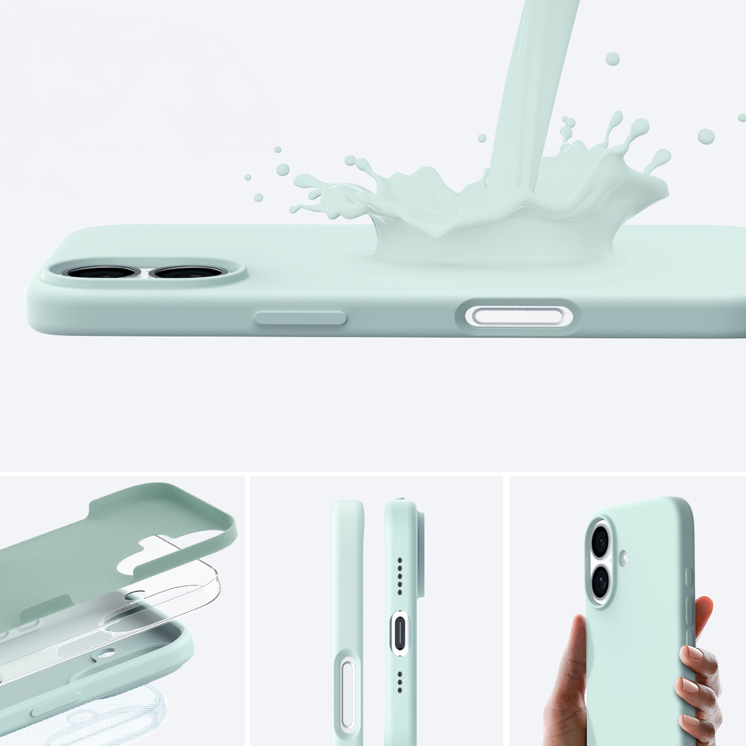 alkaya. | LUCID Silikon Case kompatibel mit Magsafe mintgrün, iPhone 17