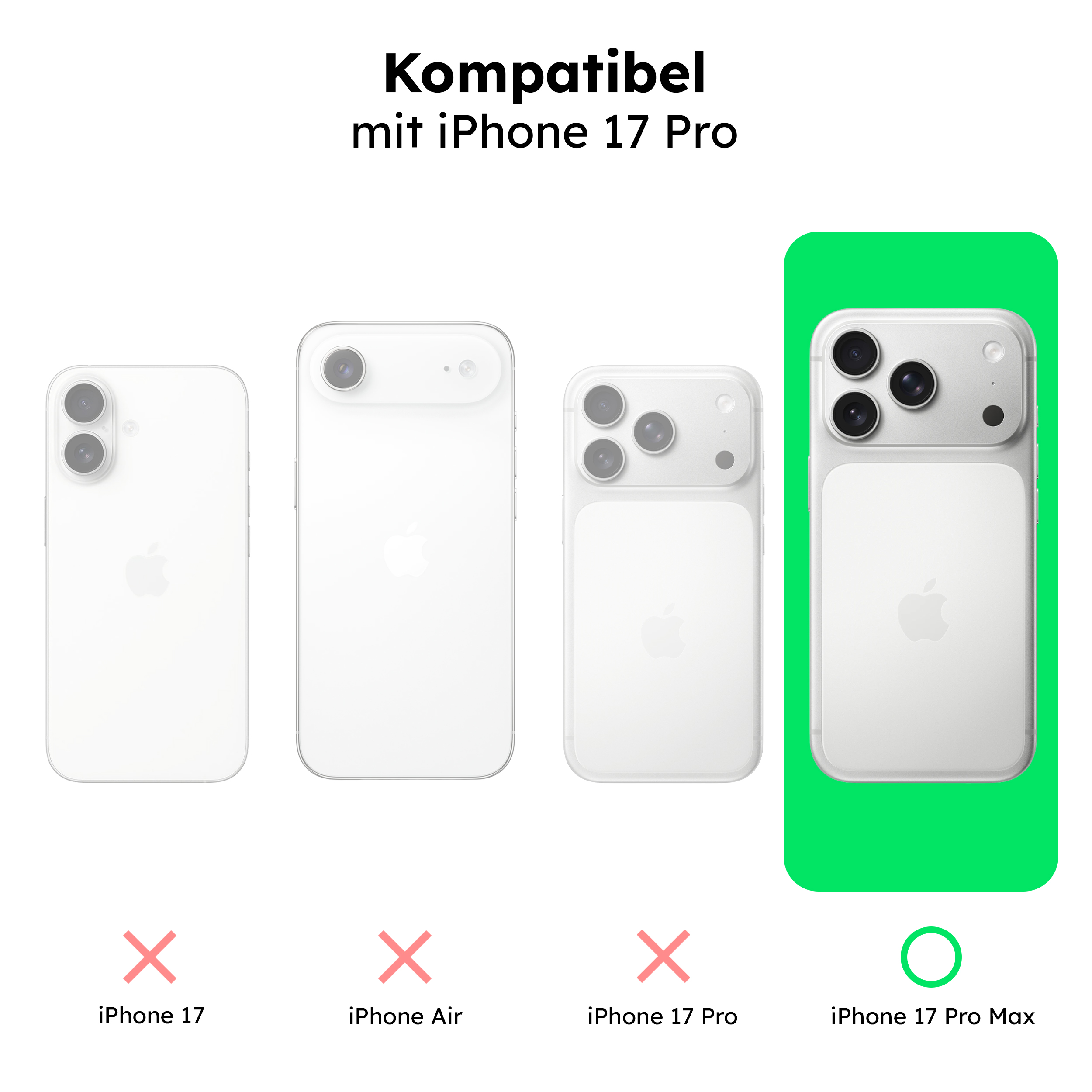 alkaya. | LUCID 360 FlexStand Case kompatibel mit Magsafe schwarz, iPhone 17 Pro Max