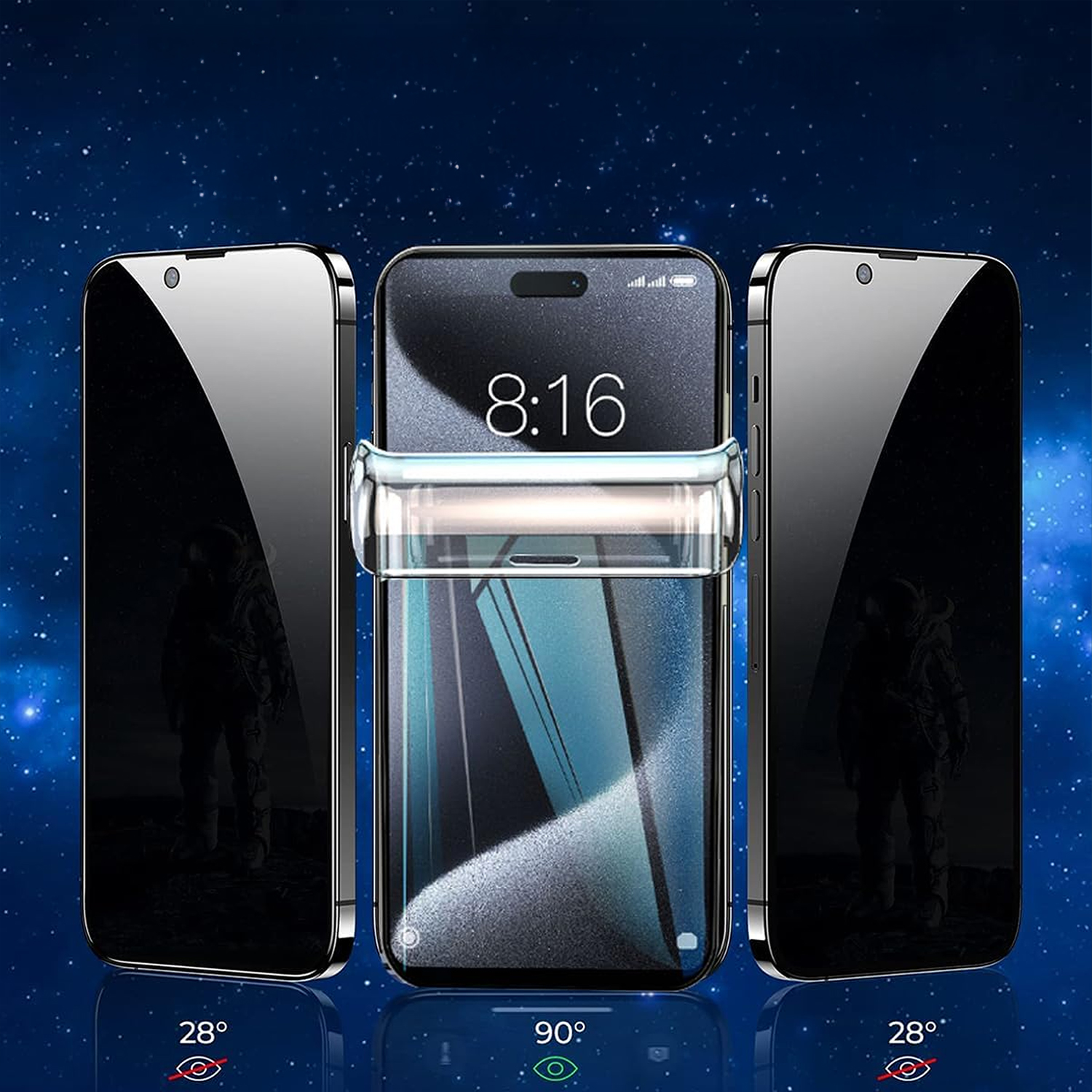 A Shield HD Flexible Privacy Film  210x120mm for Flex Form „easy“ 50er Packung