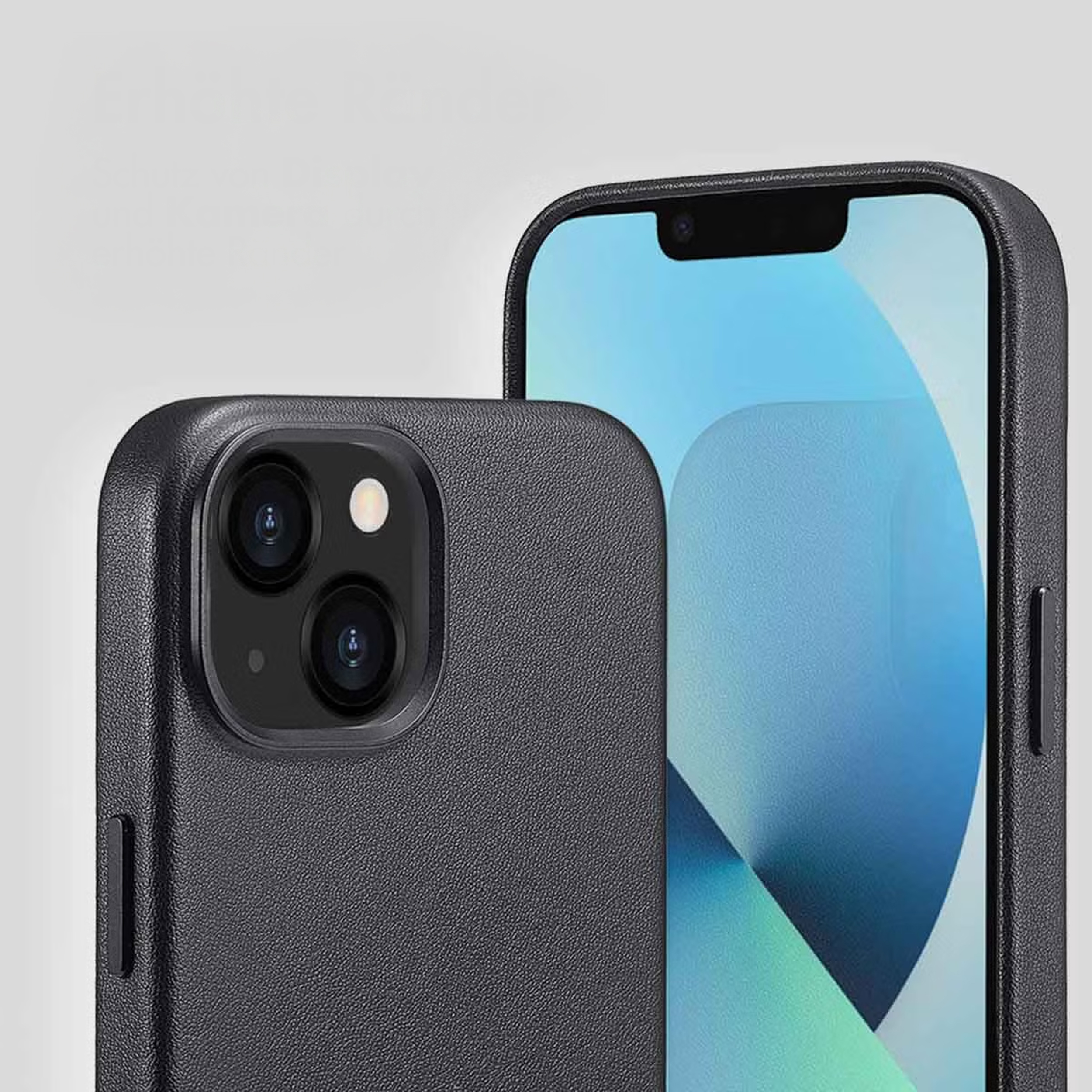 alkaya. | LUCID Pu Leather Case kompatibel mit Magsafe schwarz, iPhone 13