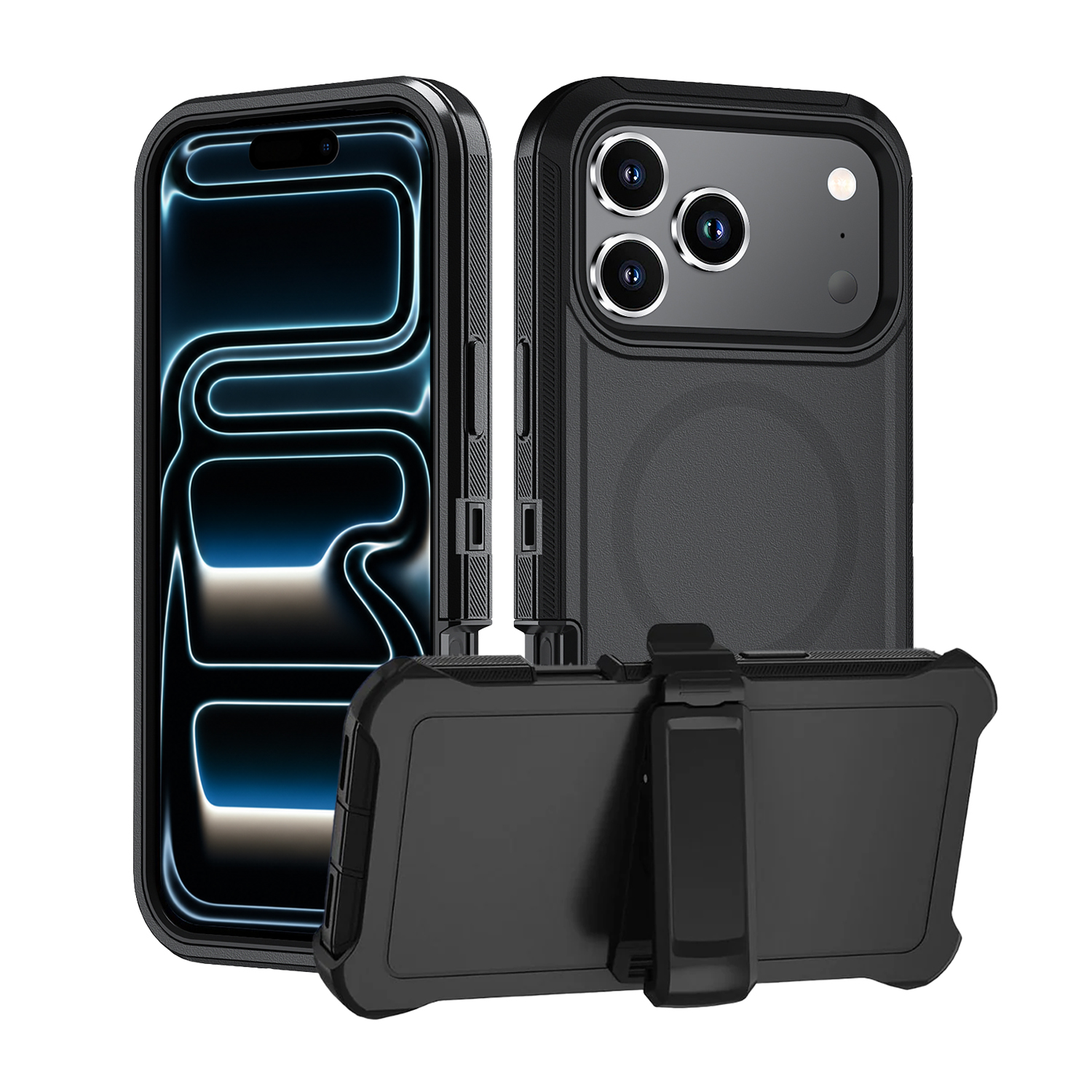 alkaya. | LUCID G-HAN MILITARY Case kompatibel mit Magsafe 18 Pro Max/17 Pro Max, schwarz