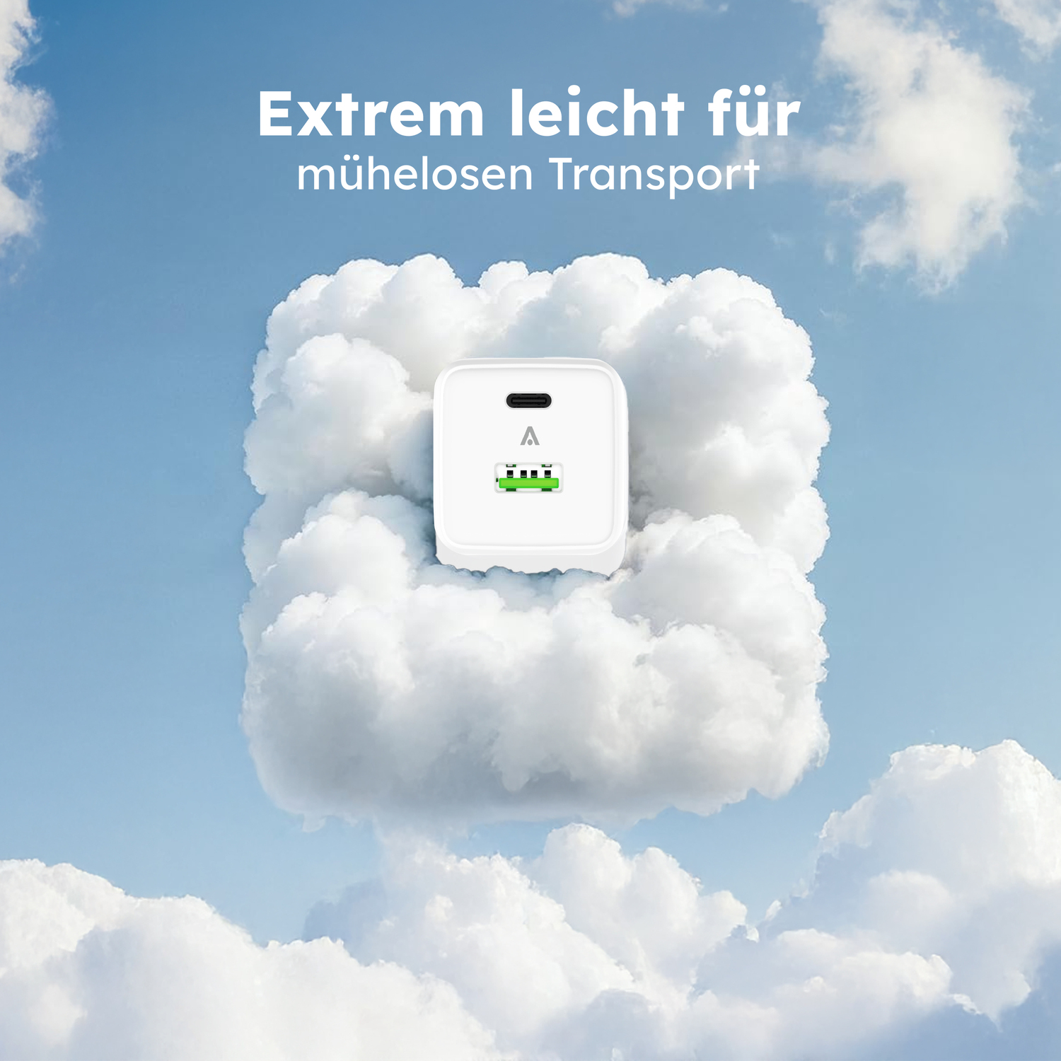 alkaya. | NEXUS | Ladegerät mit GaN Technologie | 45W Weiß, USB C+A