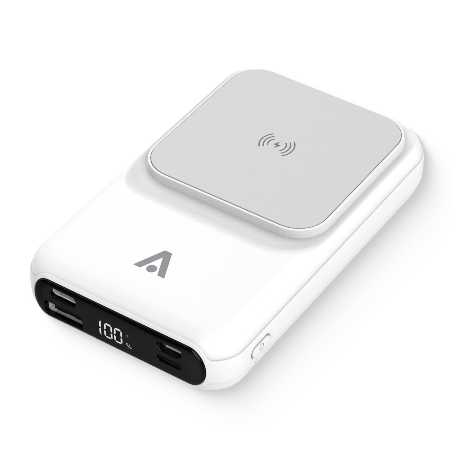 alkaya. | Thor | 10.000 mAh Powerbank 3 in 1: Induktives Laden, unterstützt MagSafe-Technologie, weiß
