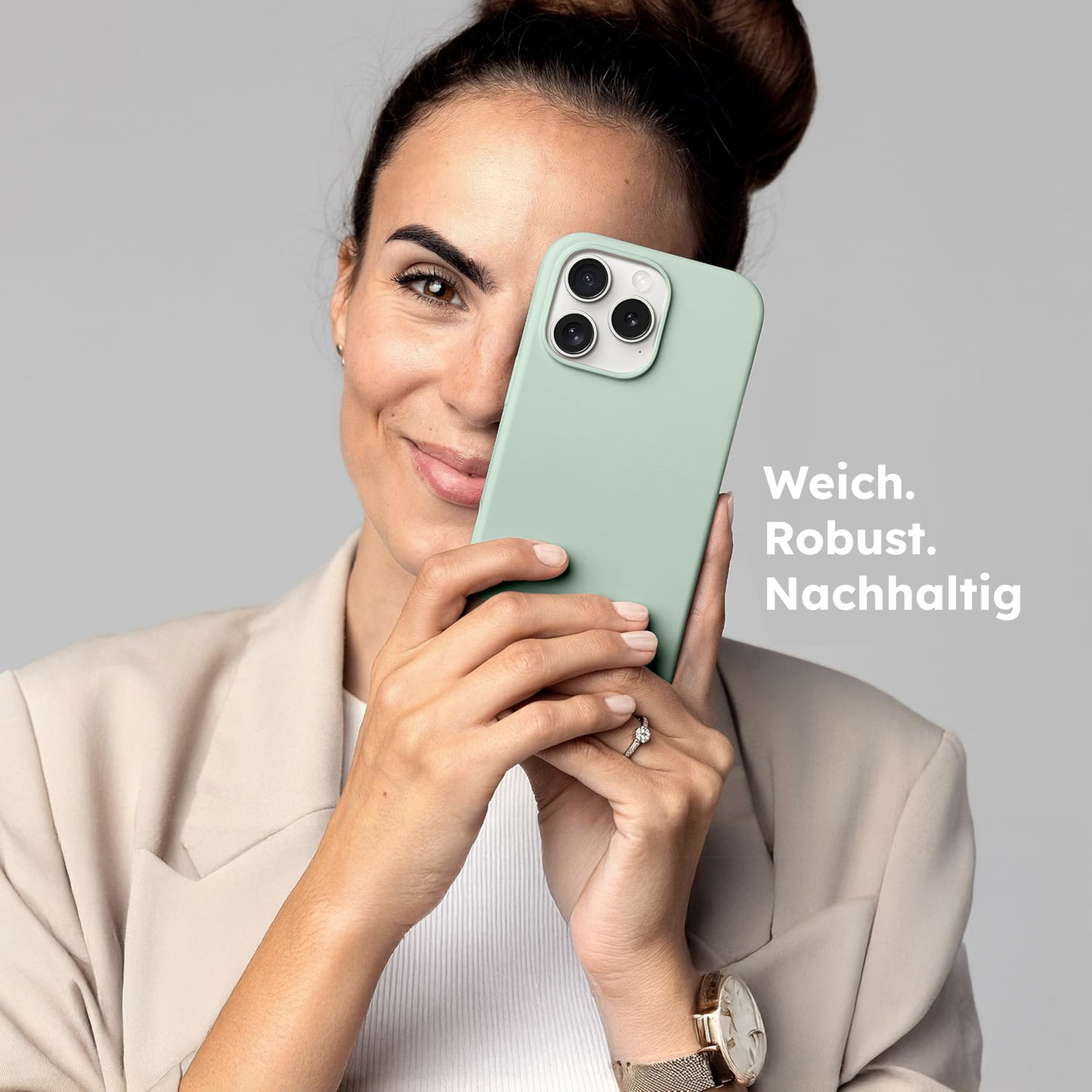 alkaya. | LUCID Silikon Case kompatibel mit Magsafe Mint Grün, iPhone 16 Pro Max