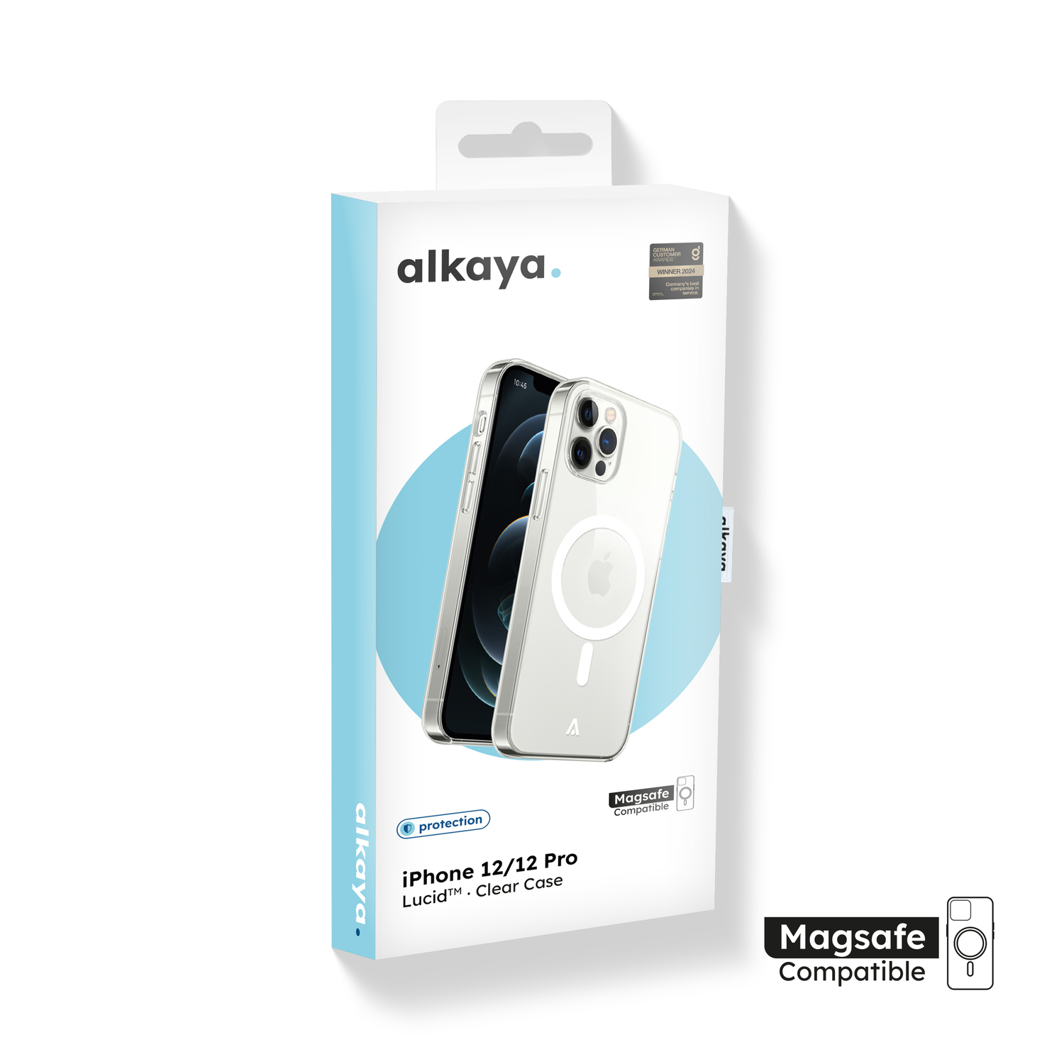 alkaya. | LUCID Clear Case kompatibel mit Magsafe transparent, iPhone 12 / 12 Pro