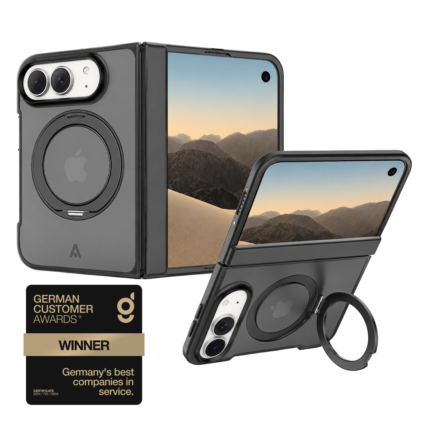 alkaya. | LUCID 360 FlexStand Case kompatibel mit Magsafe schwarz, iPhone 18 Fold