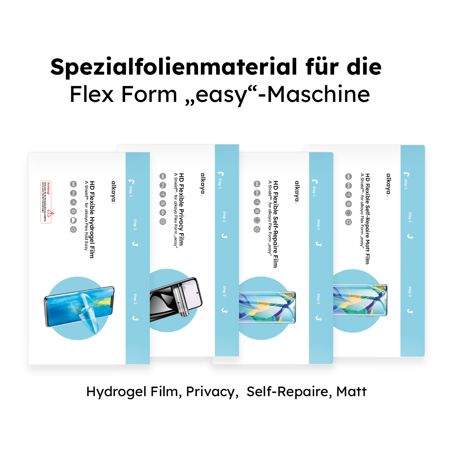 A Shield HD Flexible Privacy Film  210x120mm for Flex Form „easy“ 50er Packung