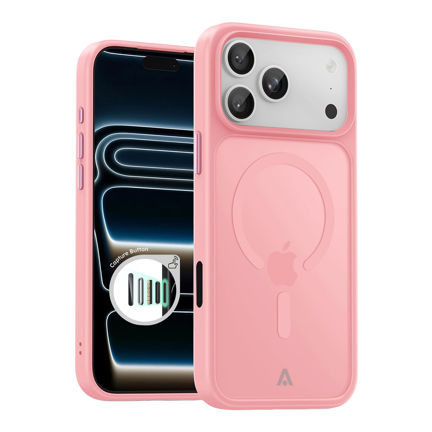 alkaya. | LUCID FROSTED Case kompatibel mit Magsafe pink, iPhone 17 Pro Max/18 Pro Max