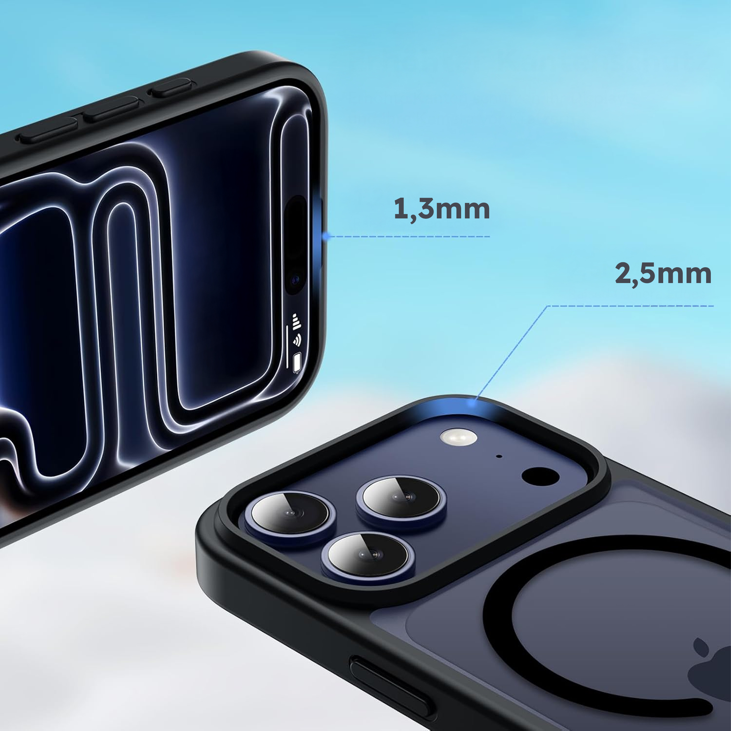 alkaya. | LUCID Protect Case kompatibel mit Magsafe schwarz, iPhone 17 Pro Max