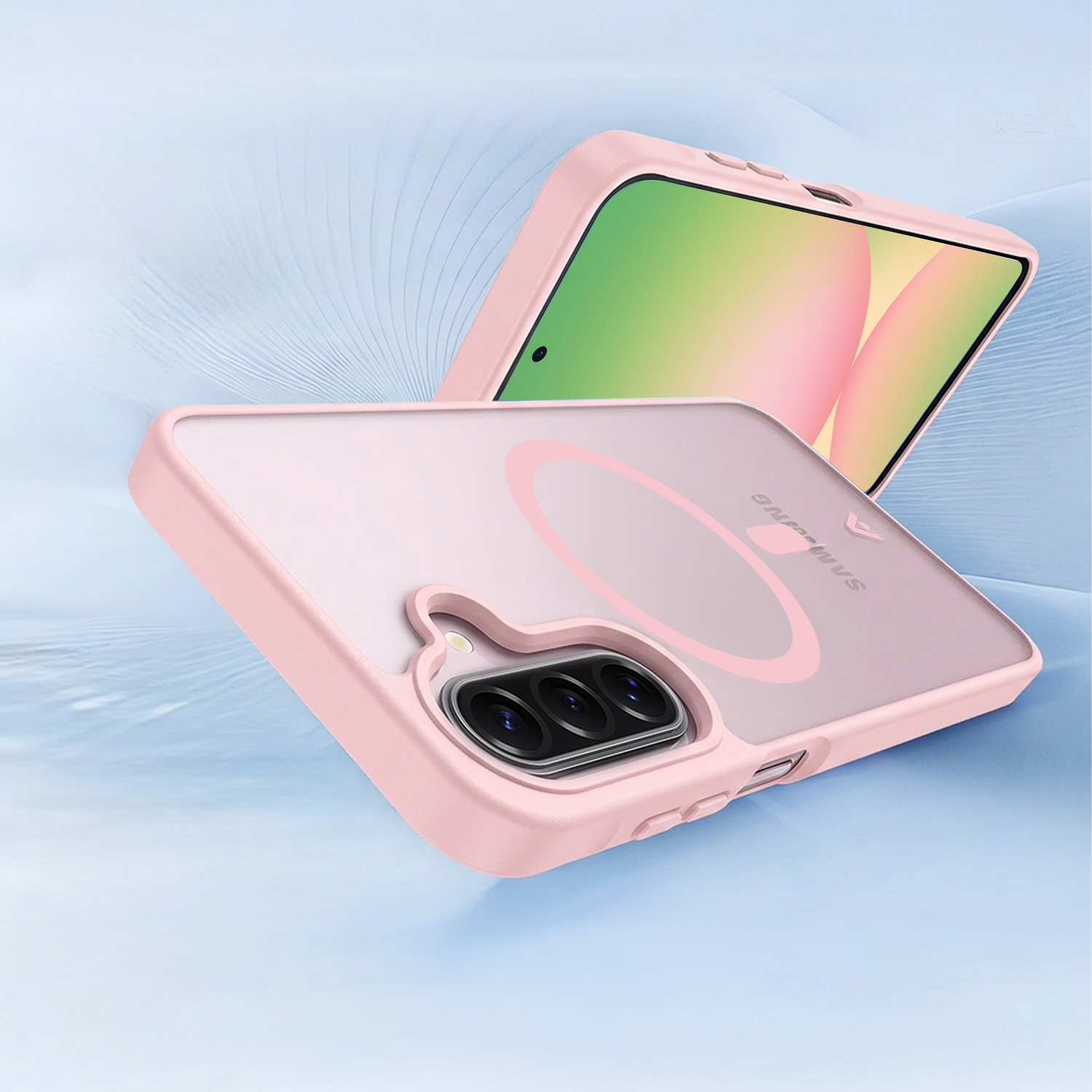 alkaya.| FROSTED Case Kompatibel mit MagSafe, Samsung A57 Pink