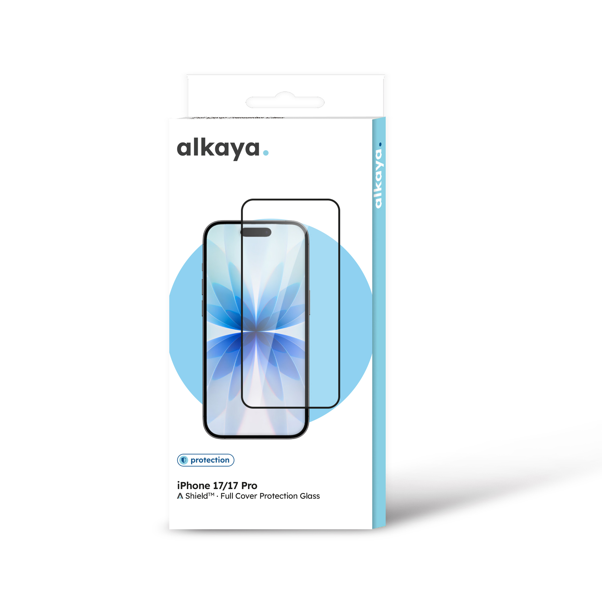 alkaya. | A Shield | Displayschutzglass | 3D Full Cover, transparent, iPhone 17 / iPhone 17 Pro
