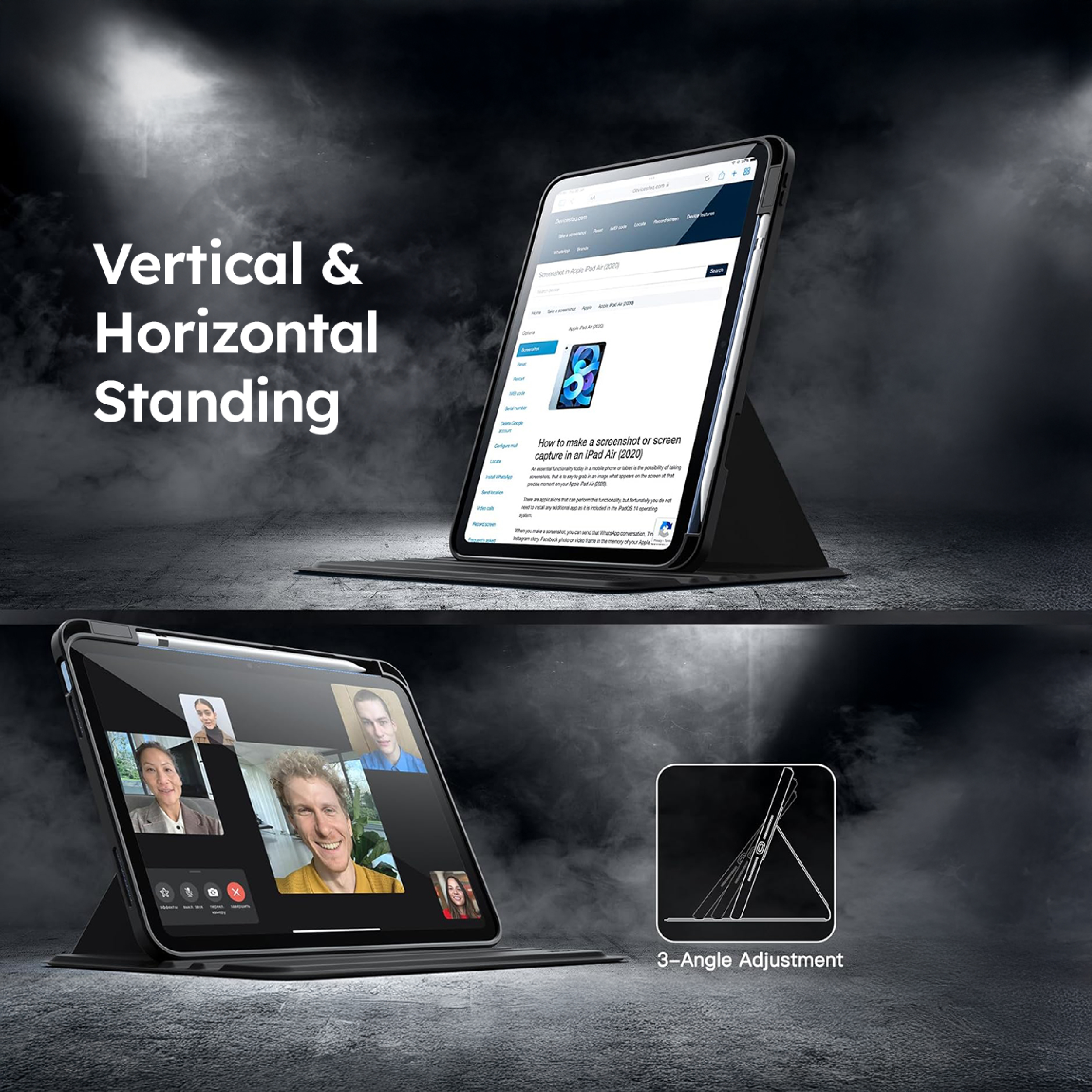 alkaya. | LUCID iPad 360 FlexStand Case schwarz, iPad Pro 13"