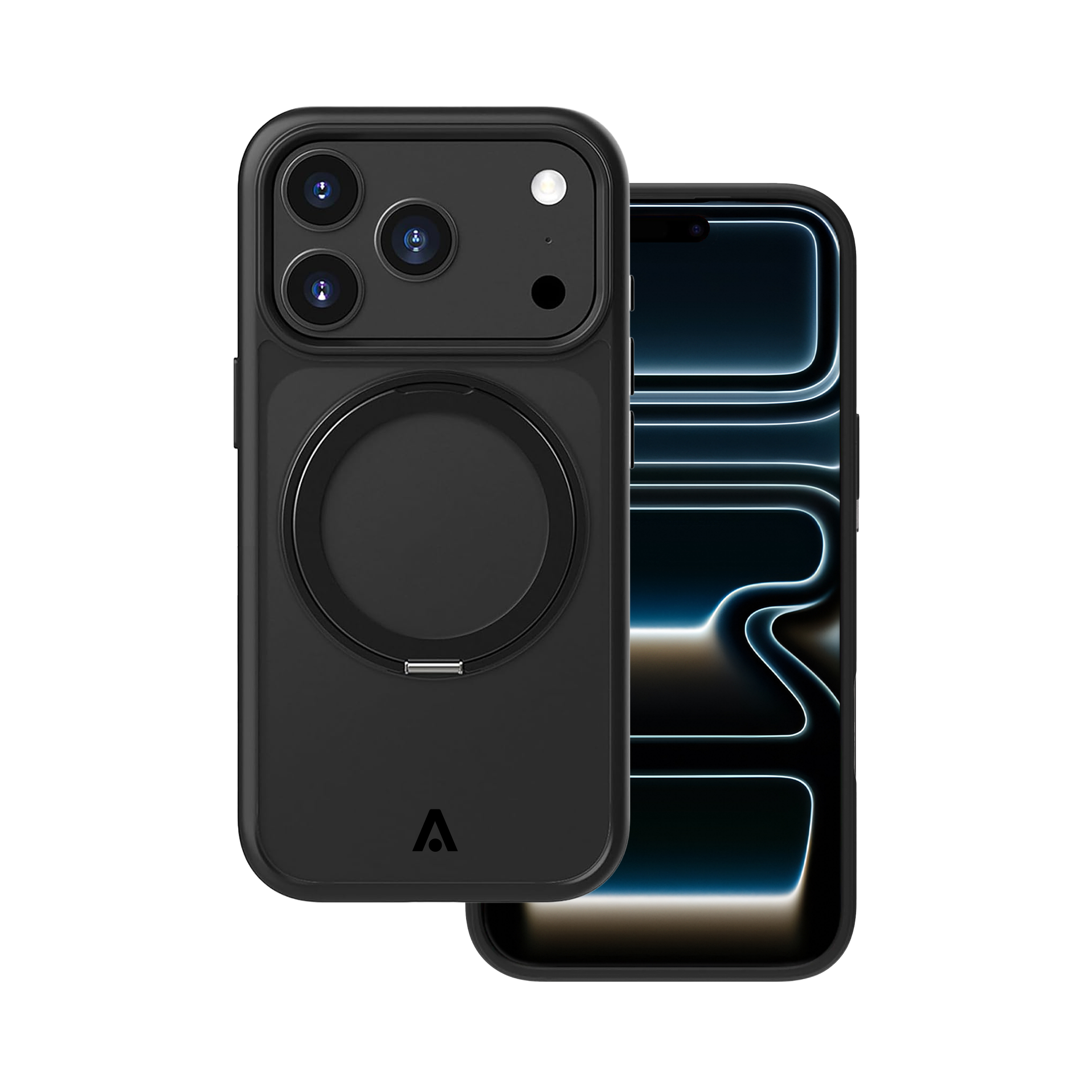 alkaya. | LUCID 360 FlexStand Case kompatibel mit Magsafe schwarz, iPhone 17 Pro Max