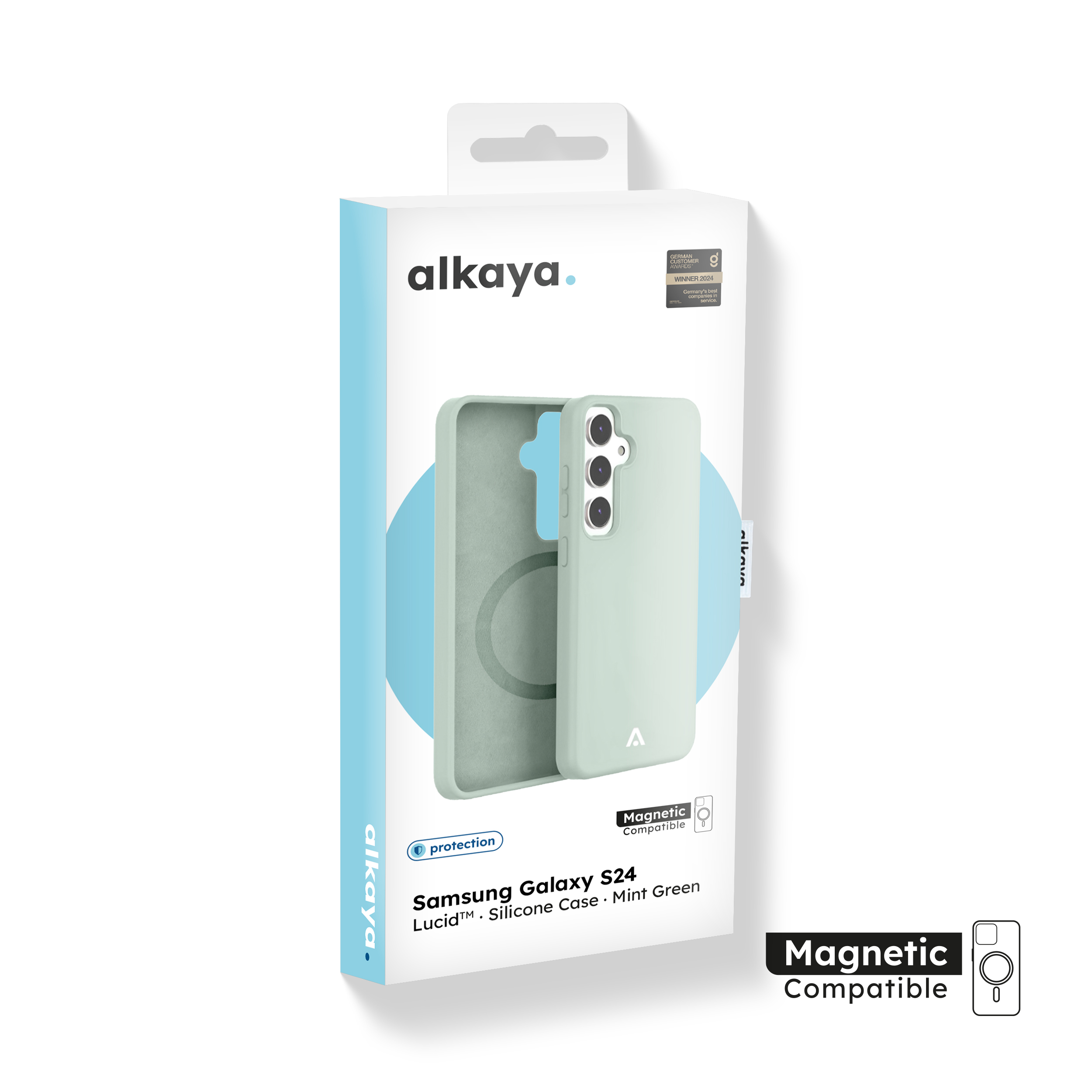 alkaya. | LUCID Silikon Case kompatibel mit Magsafe mint grün, Samsung S24
