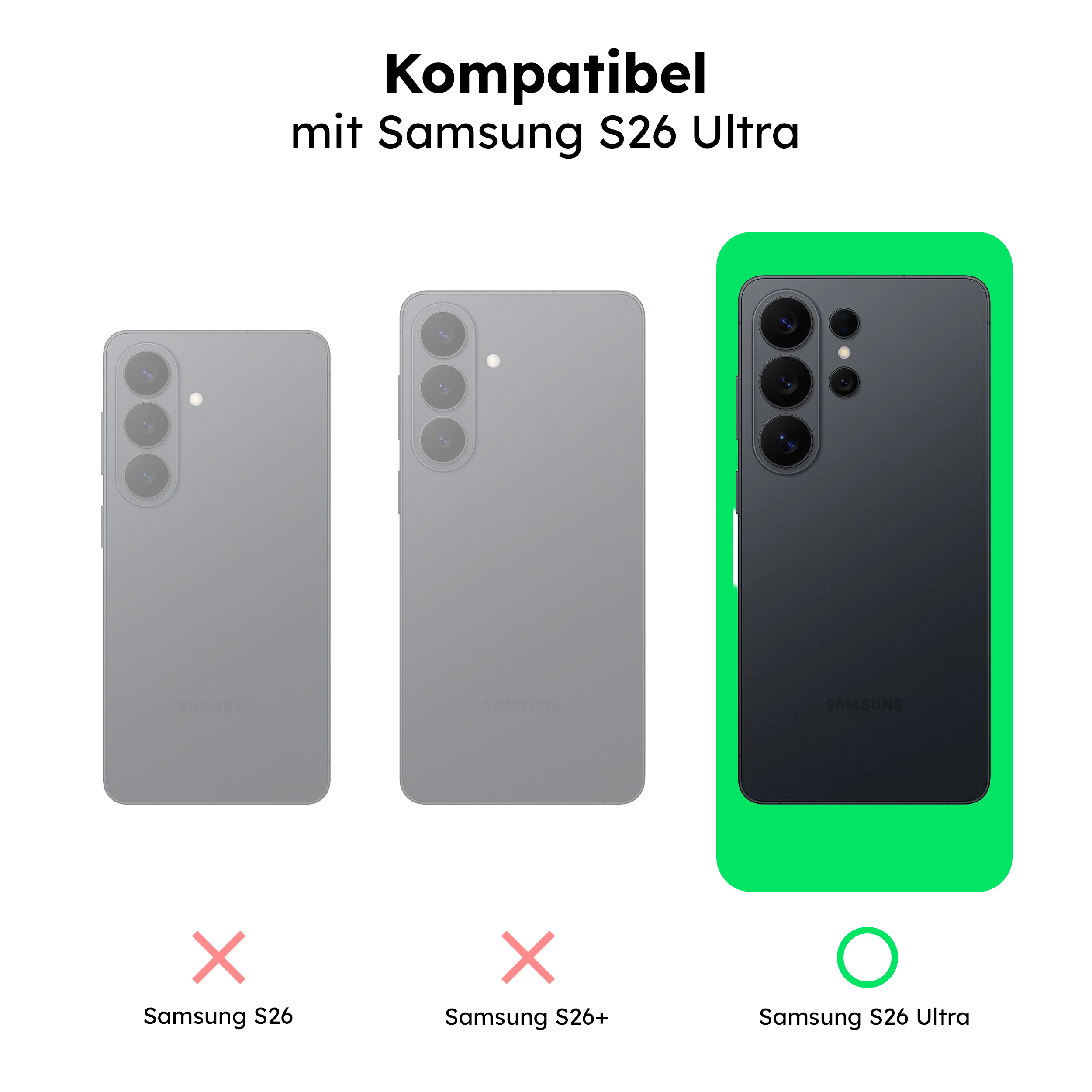 alkaya. | A Shield | Displayschutzglas | 3D Full Cover transparent, Samsung S26 Ultra