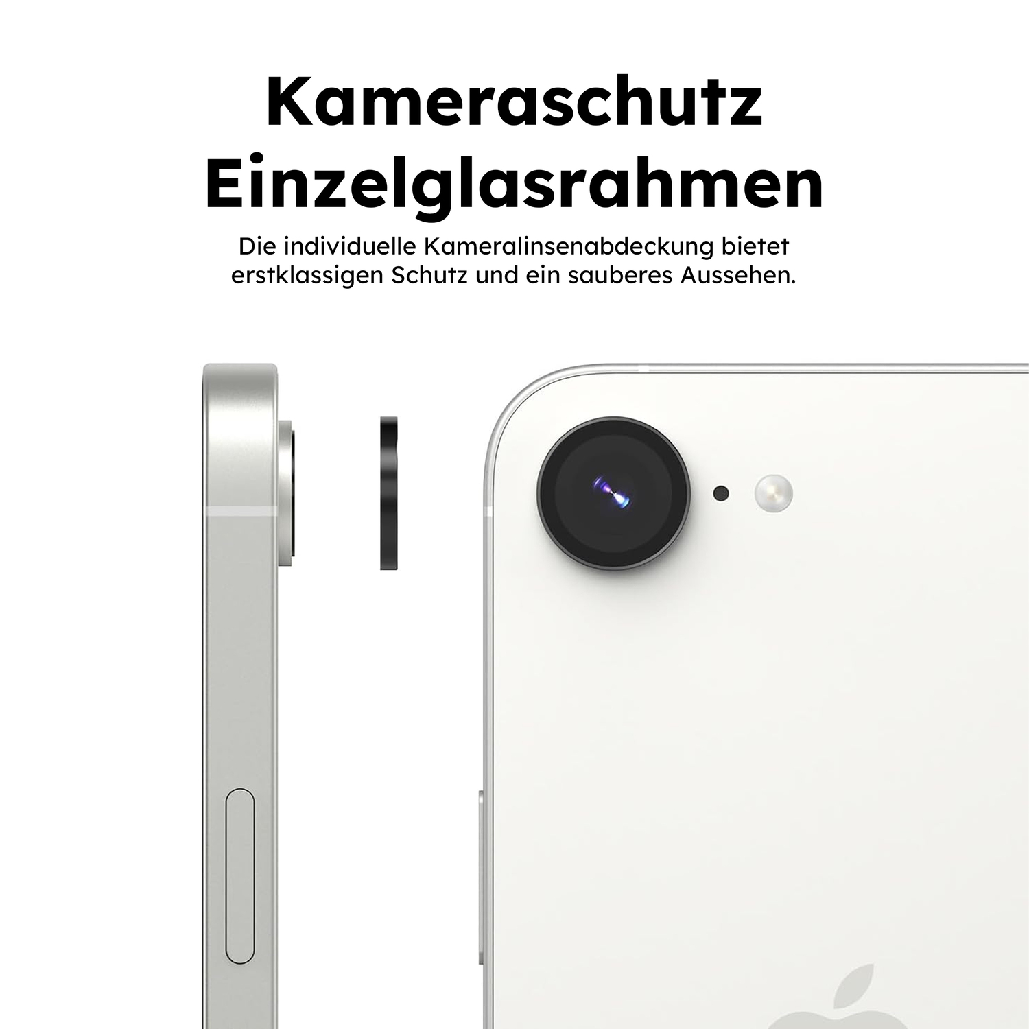 alkaya. | Lens Shield | Kameraschutzglas, Transparent single lens, iPhone 16e