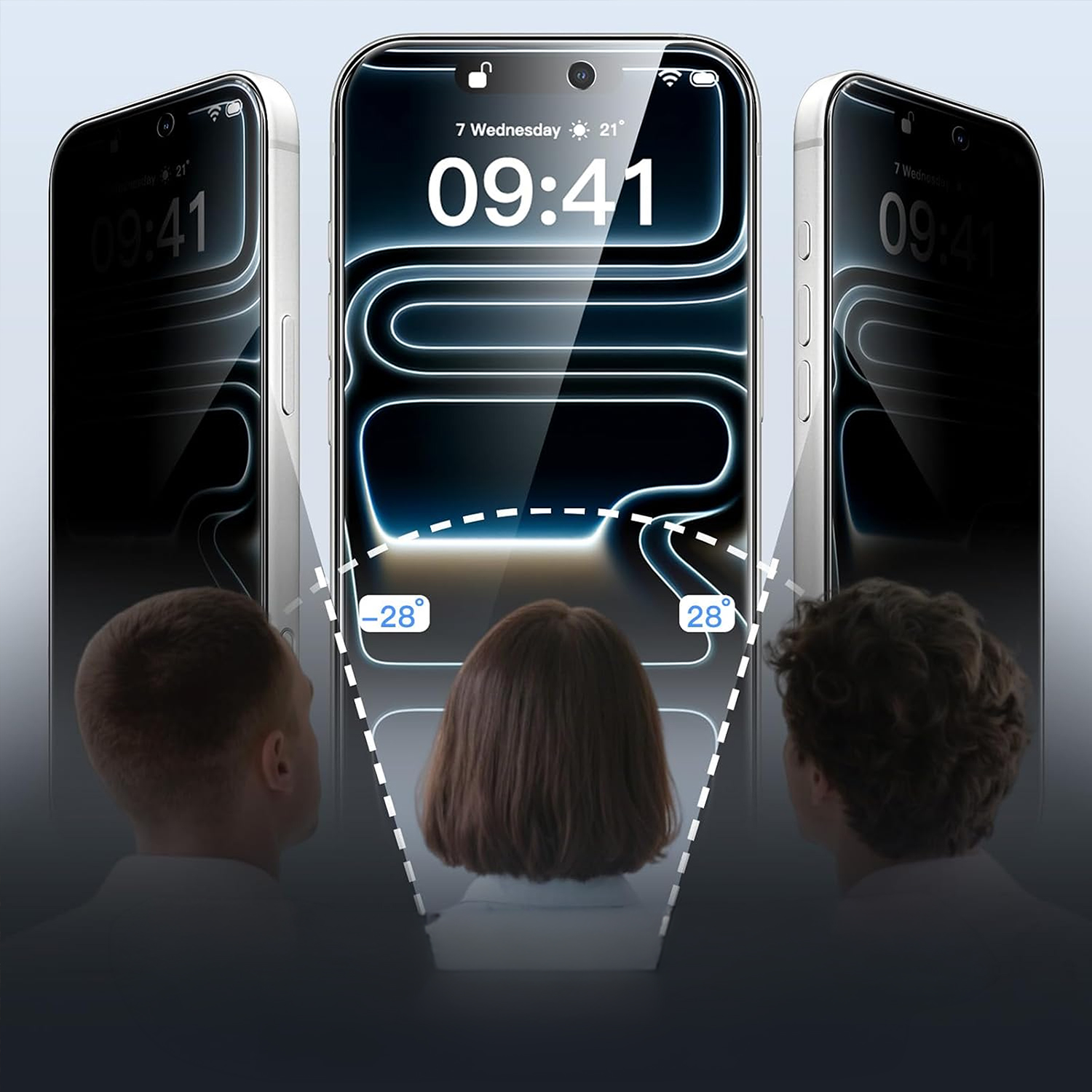 alkaya. | 2 In 1 A Shield | Displayschutzglas + Kamerasschutzglas privacy, iPhone 18 Pro