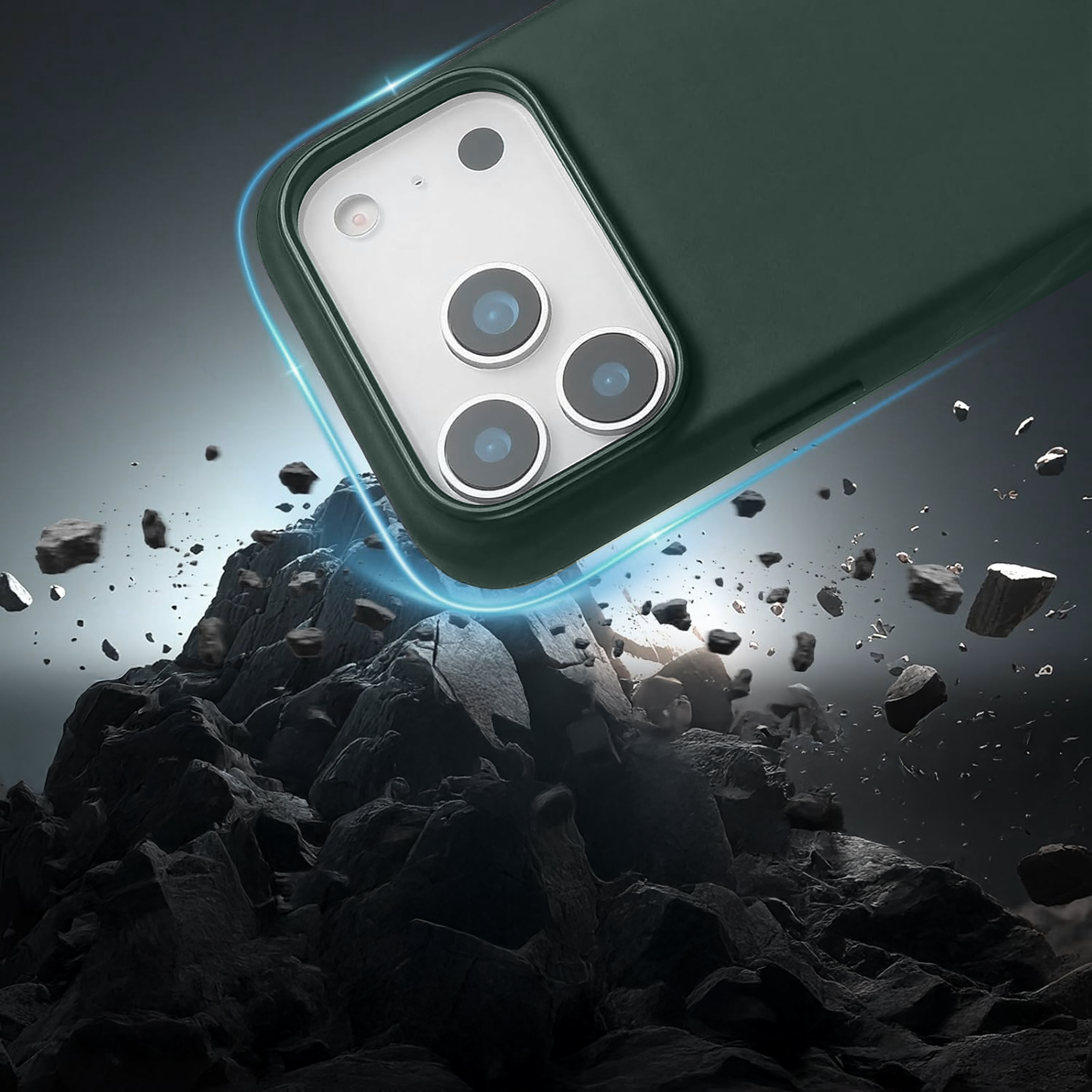 alkaya. | LUCID PU-Leder Case kompatibel mit Magsafe dunkelgrün, iPhone 17 Pro Max