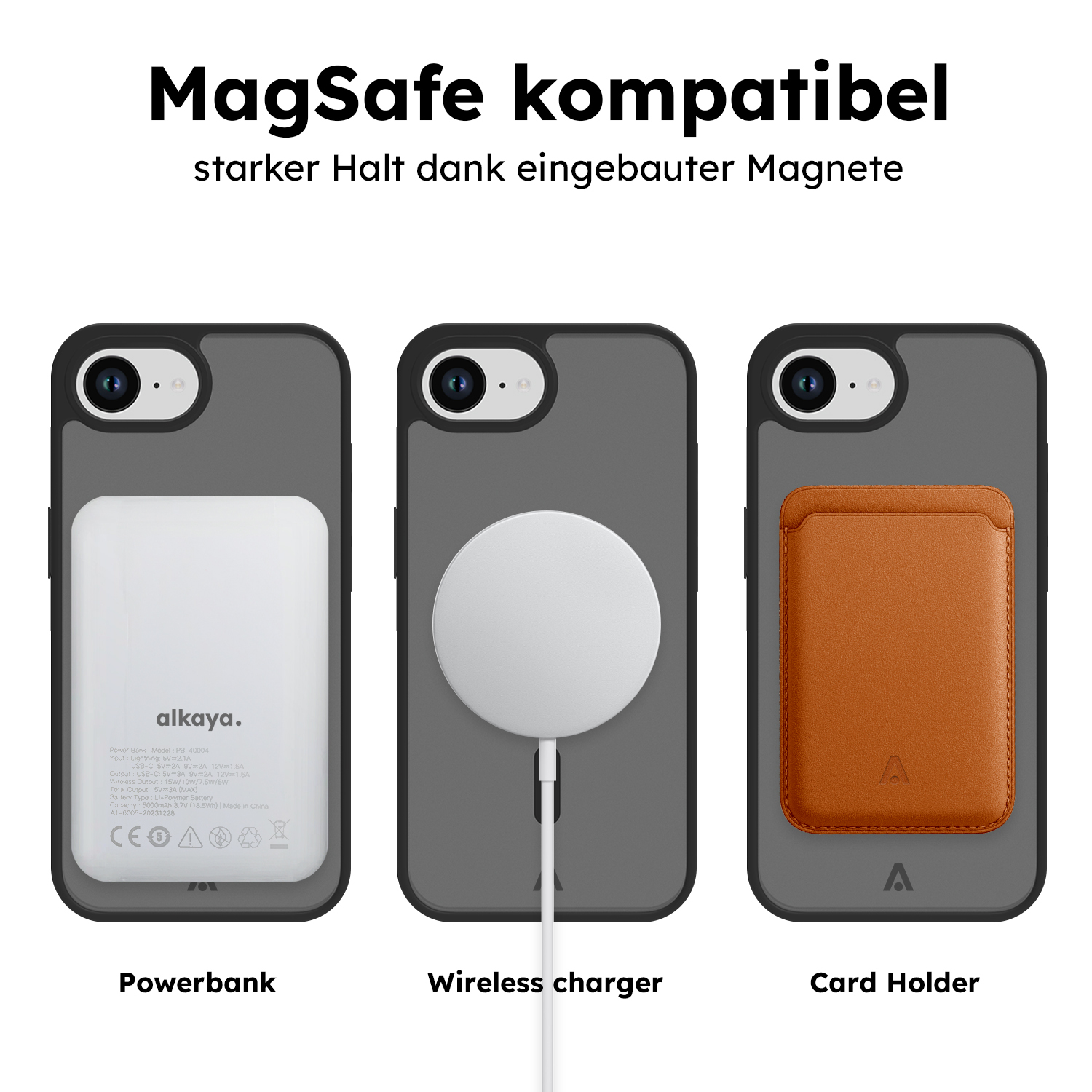 alkaya. | LUCID Protect Case kompatibel mit Magsafe  schwarz, iPhone 16e