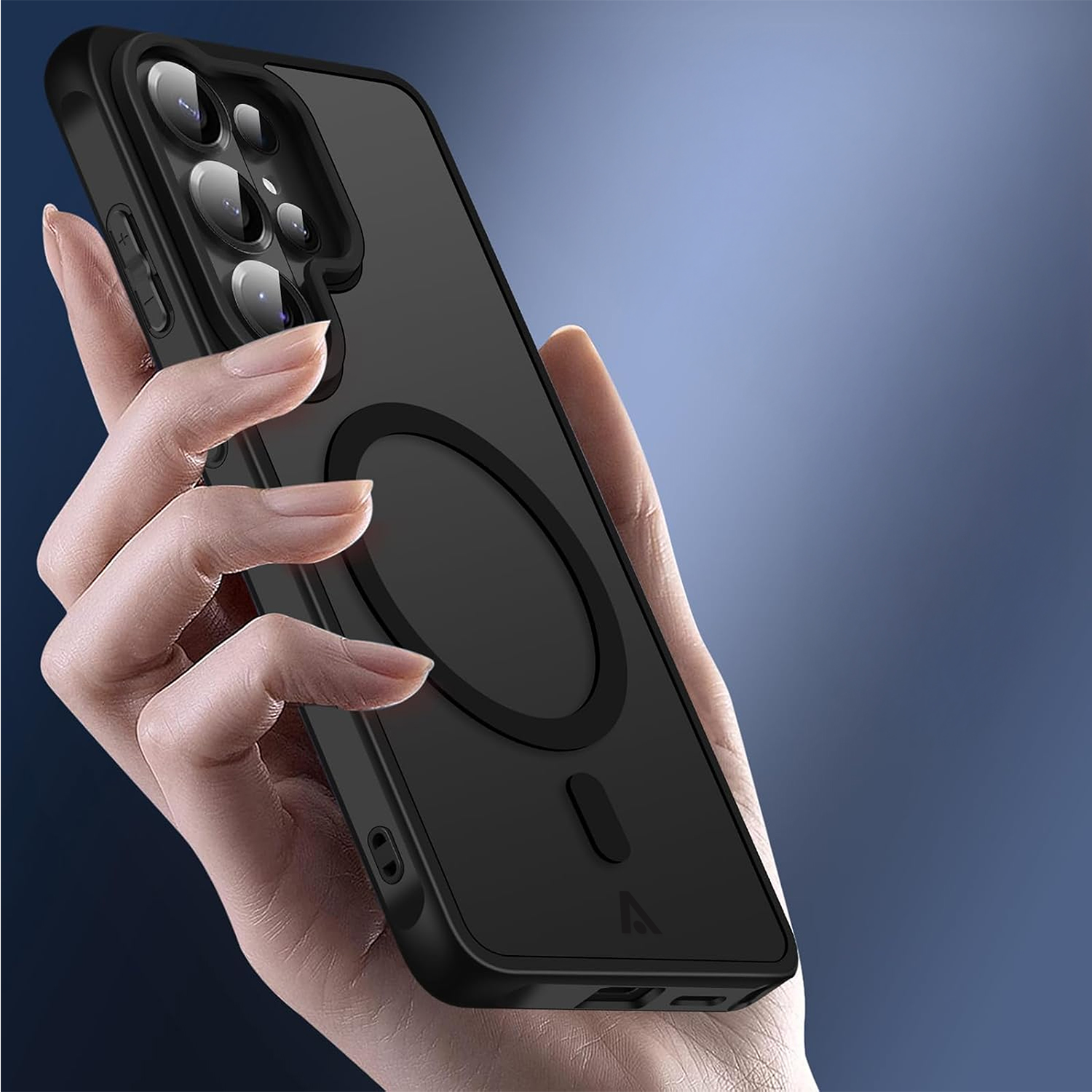 alkaya.| FROSTED Case Kompatibel mit MagSafe, Samsung S26 Ultra schwarz