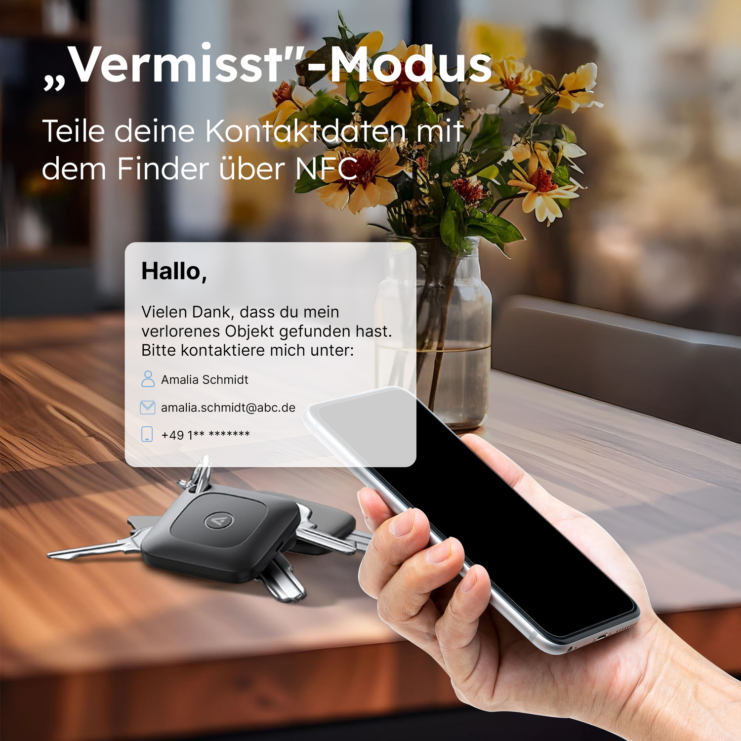 alkaya. | A Tag | GPS Tracker | Bluetooth Tracker | Kompatibel für Apple \Find my\ Weiß